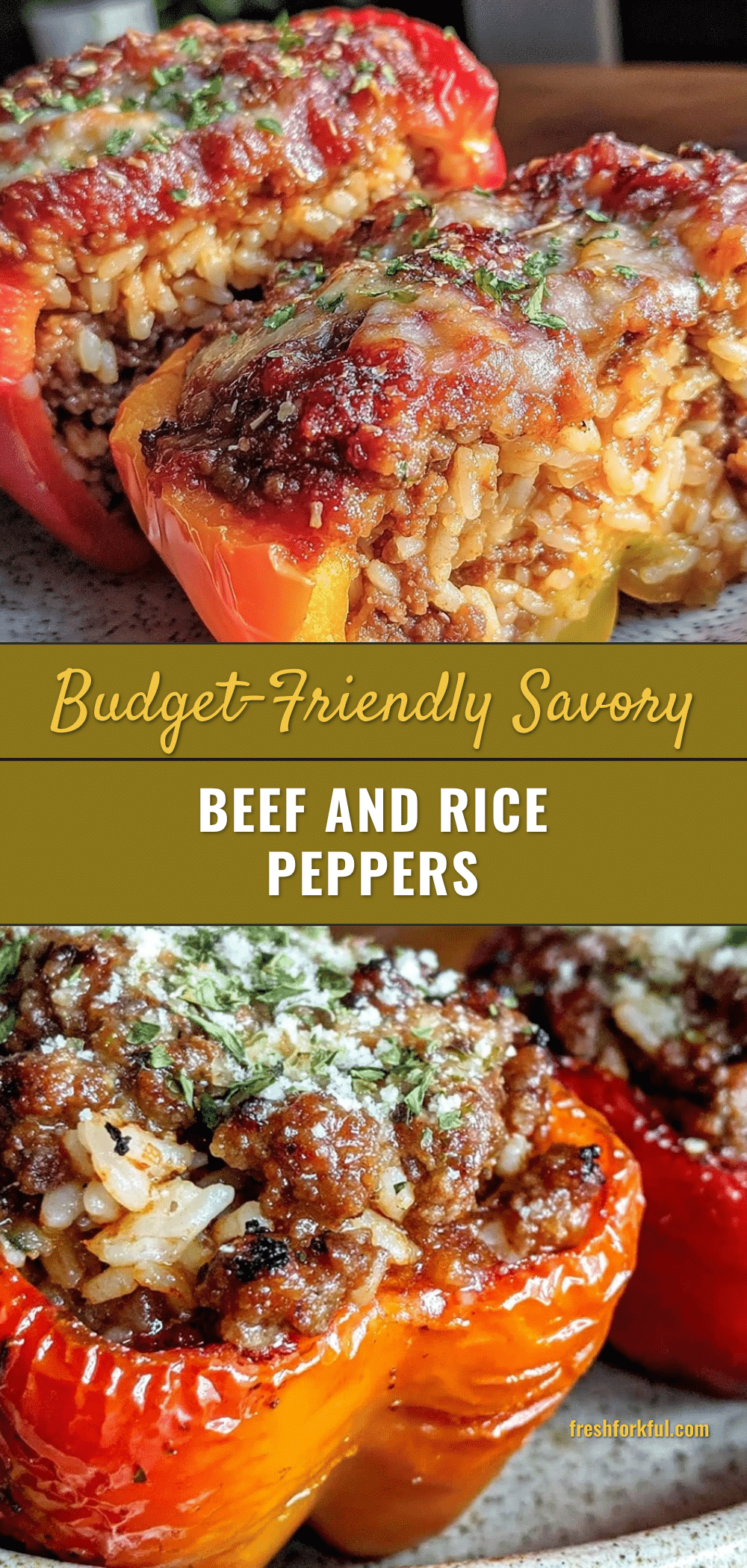 beef and rice stuffed peppers recipe