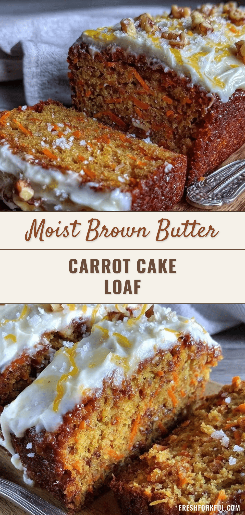 brown butter carrot cake loaf recipe