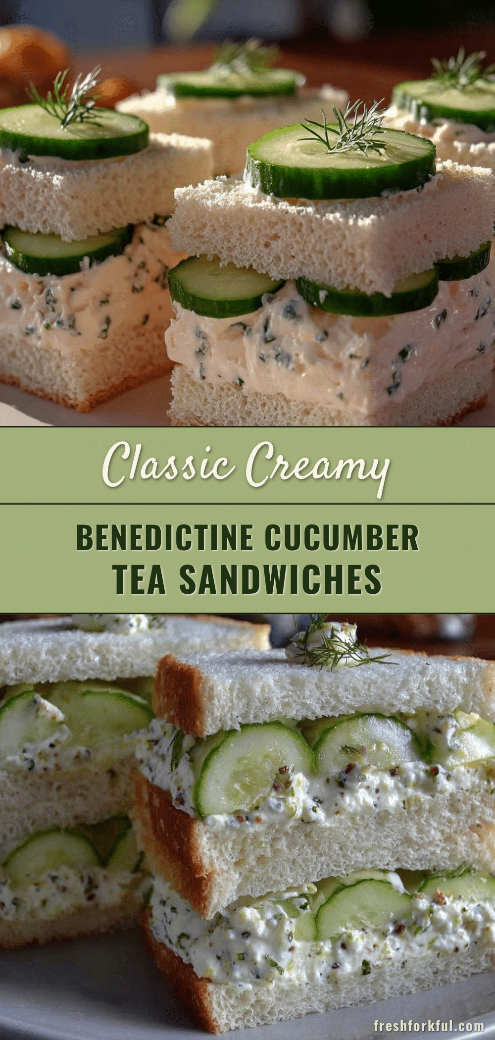 Classic Creamy Benedictine Cucumber Tea Sandwiches recipe