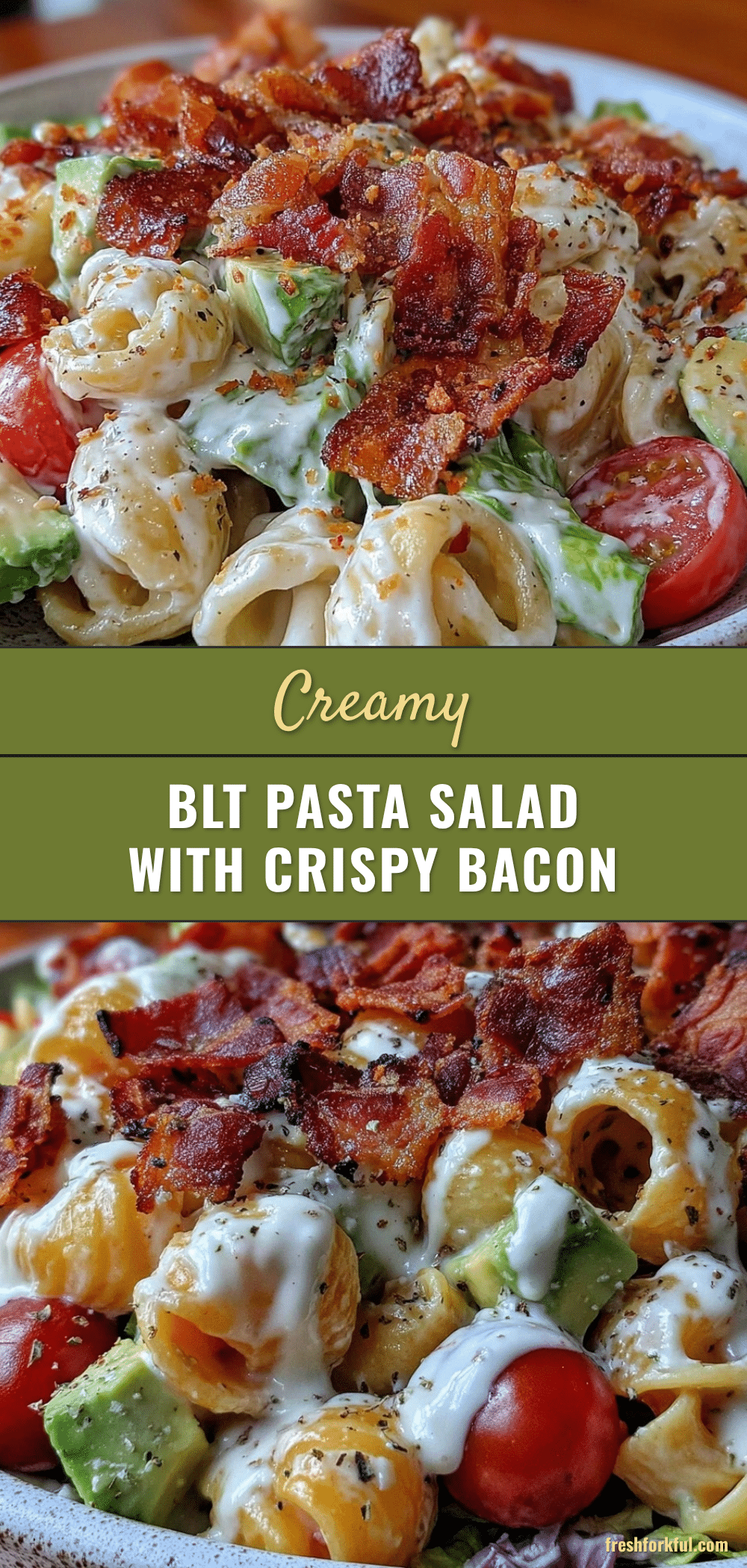 creamy BLT pasta salad recipe