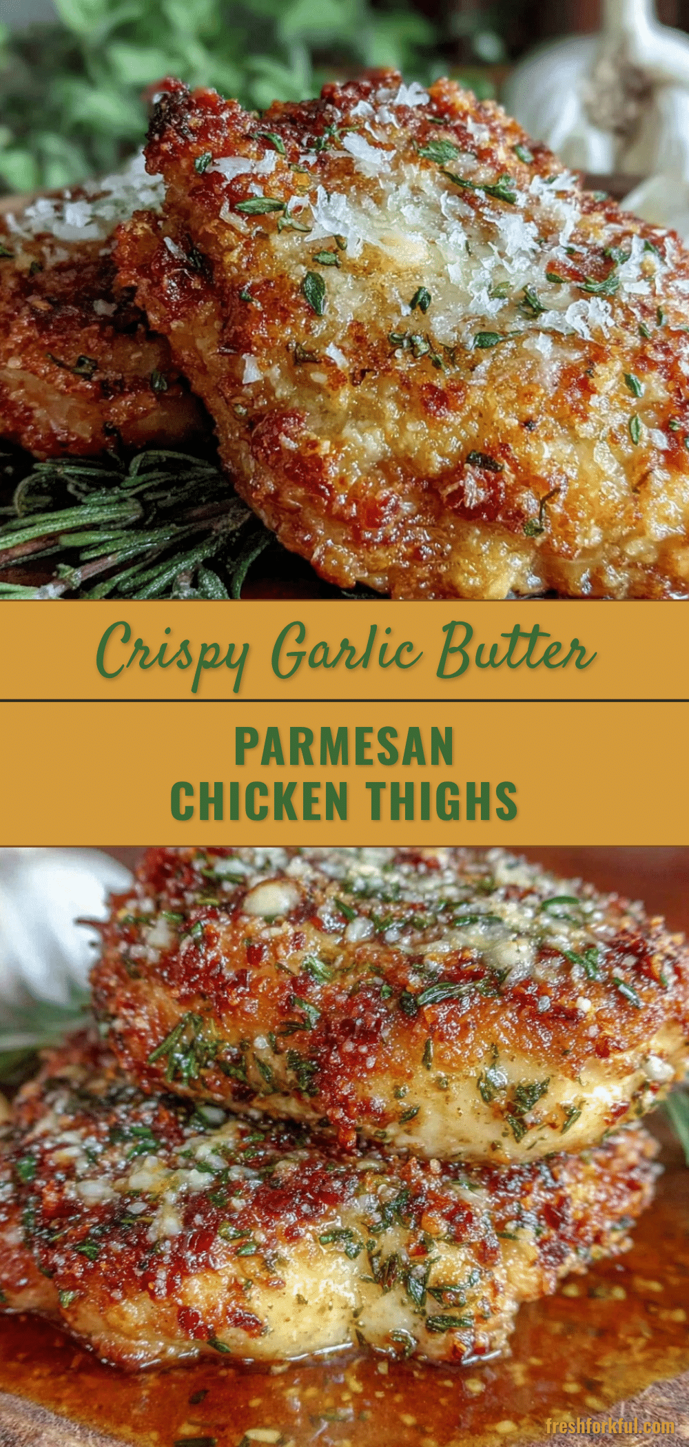 crispy parmesan herb-crusted chicken thighs recipe