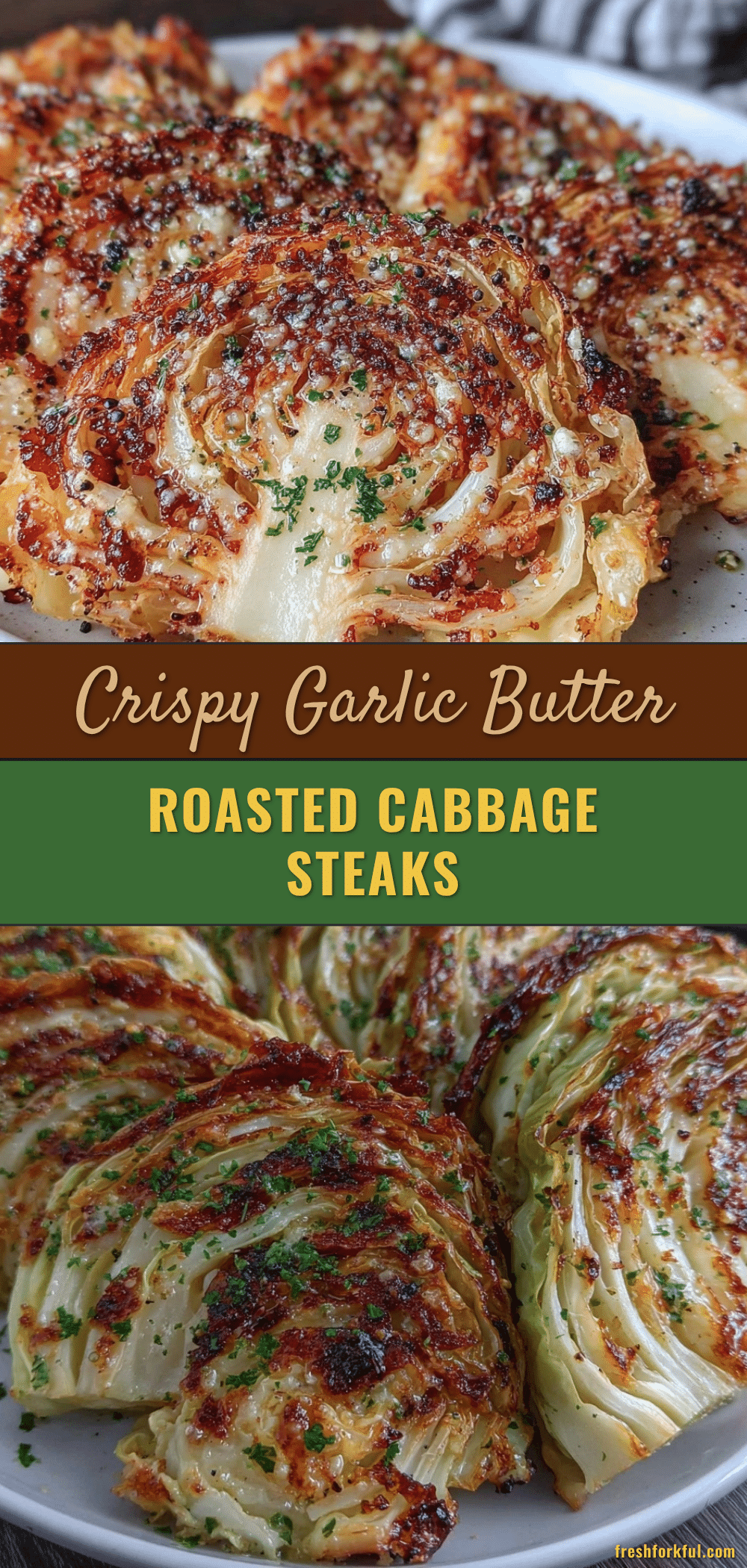 crispy roasted cabbage steaks recipe