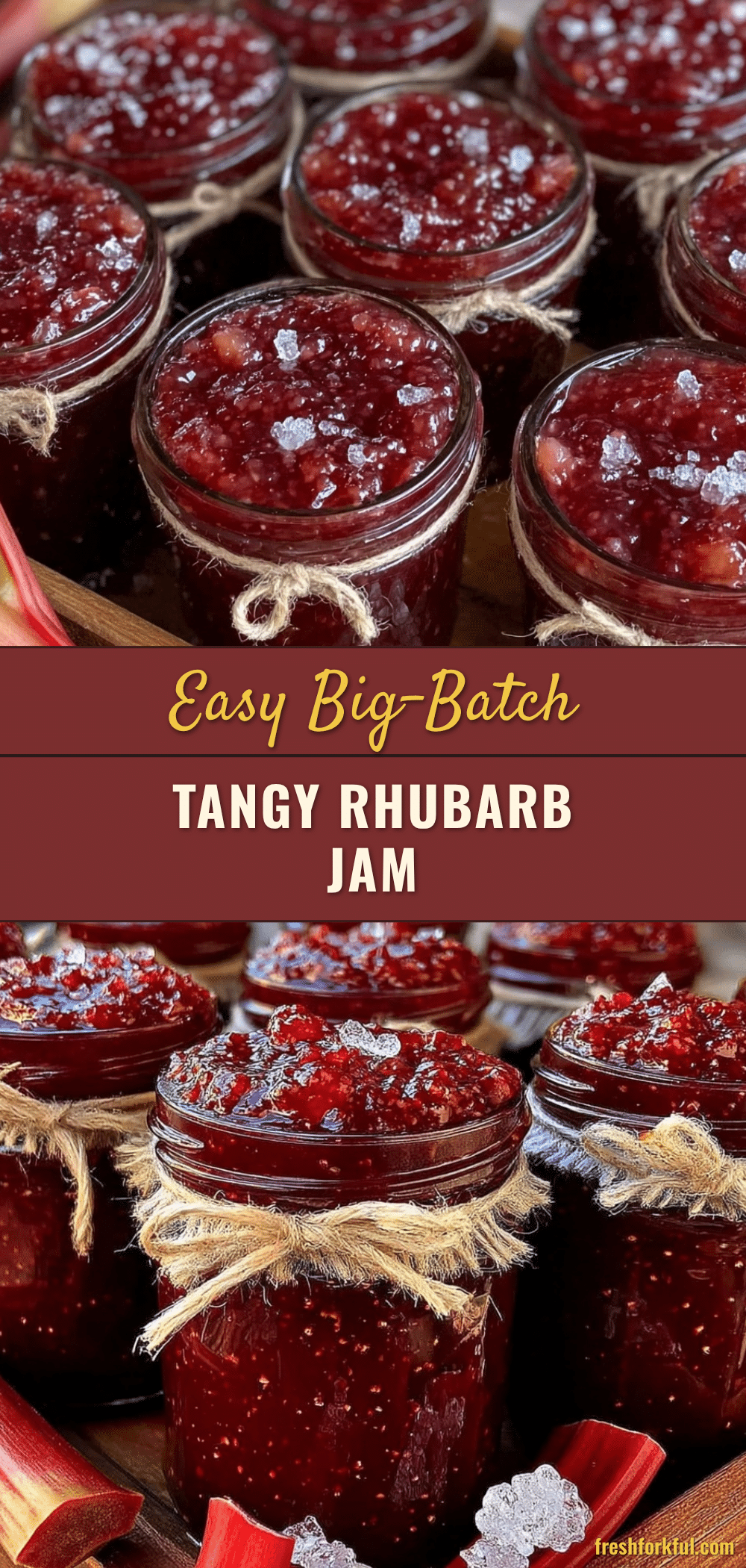 easy big-batch rhubarb jam recipe