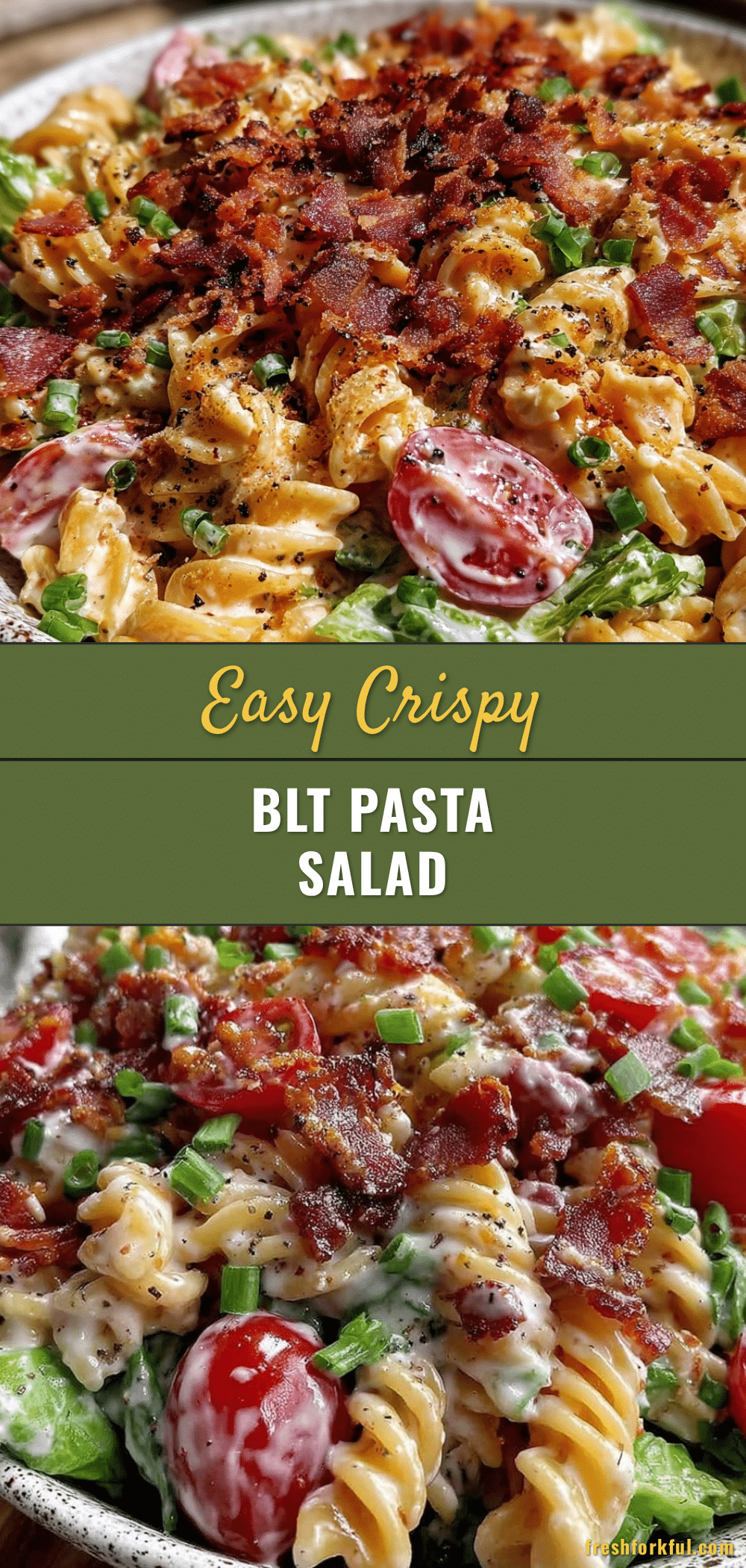Easy Crispy BLT Pasta Salad recipe