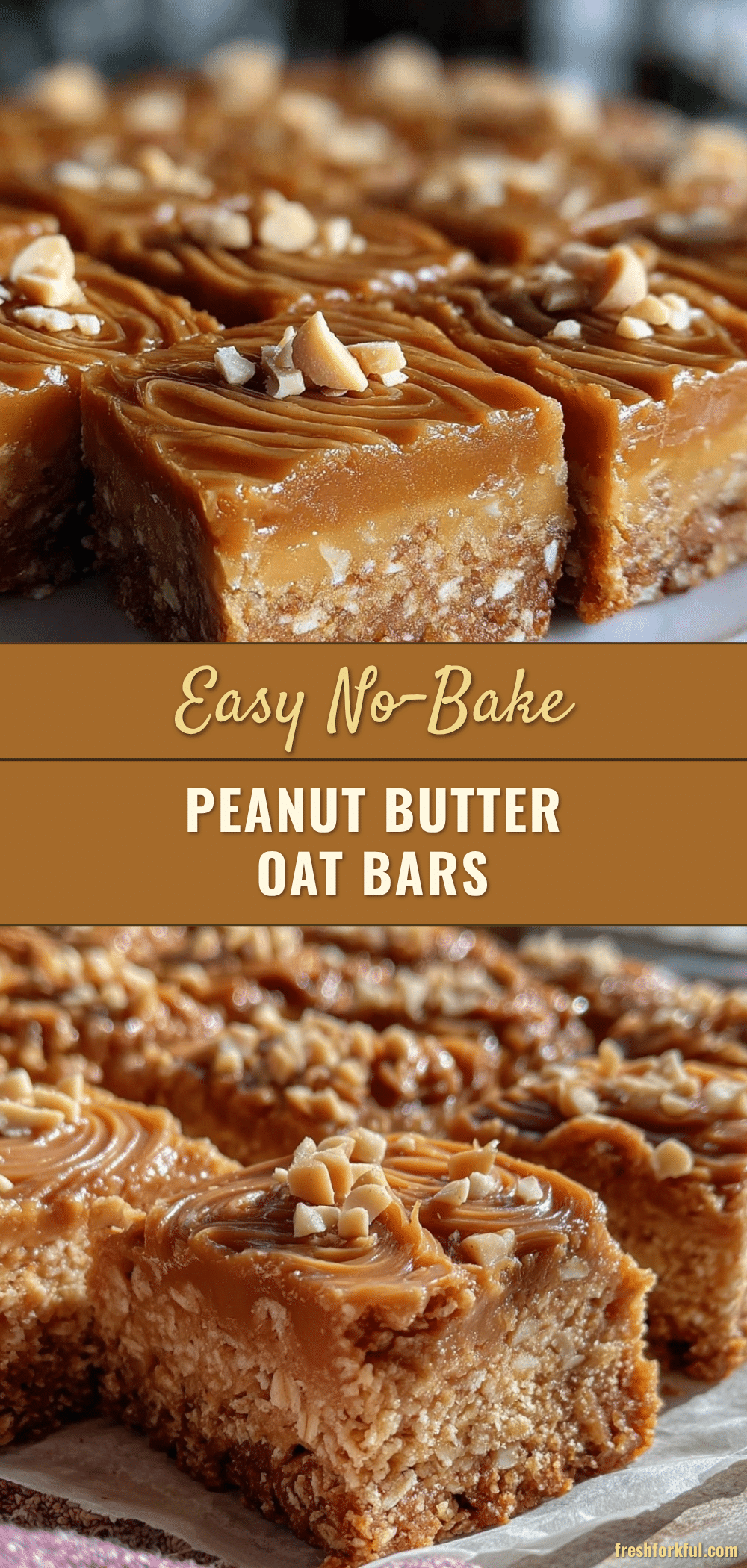 easy no-bake peanut butter oat bars recipe