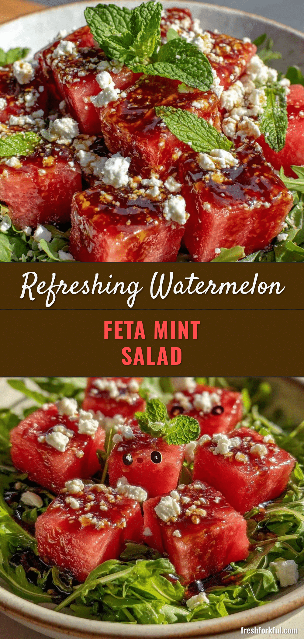 fresh watermelon feta mint arugula salad recipe
