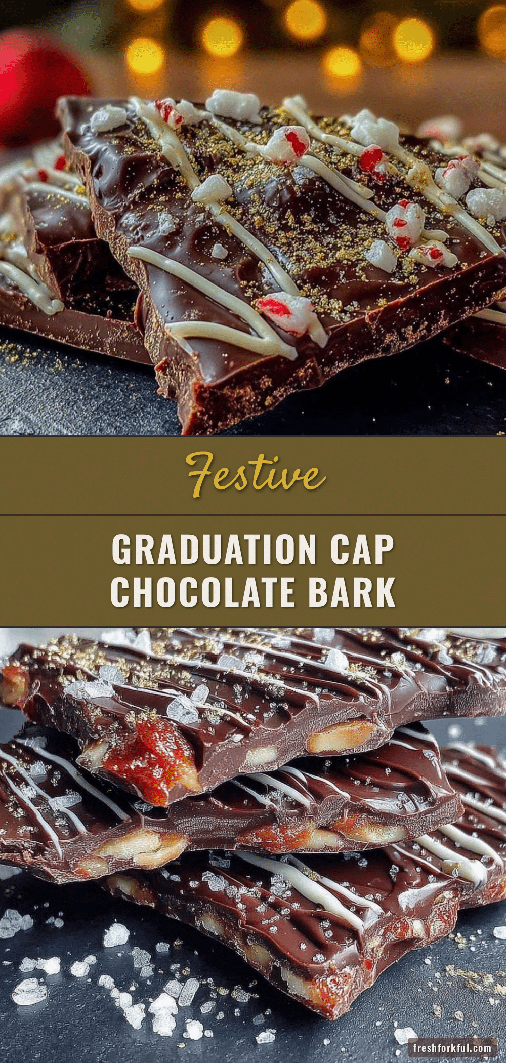 graduation cap chocolate bark recipe
