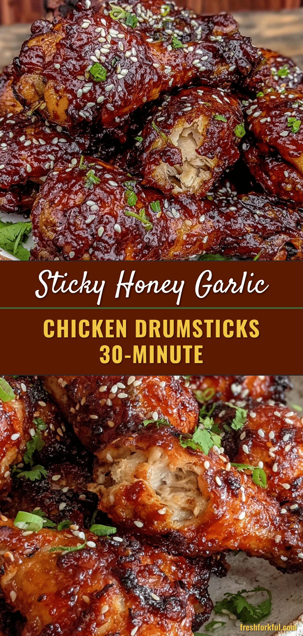 honey garlic sticky chicken drumsticks recipe