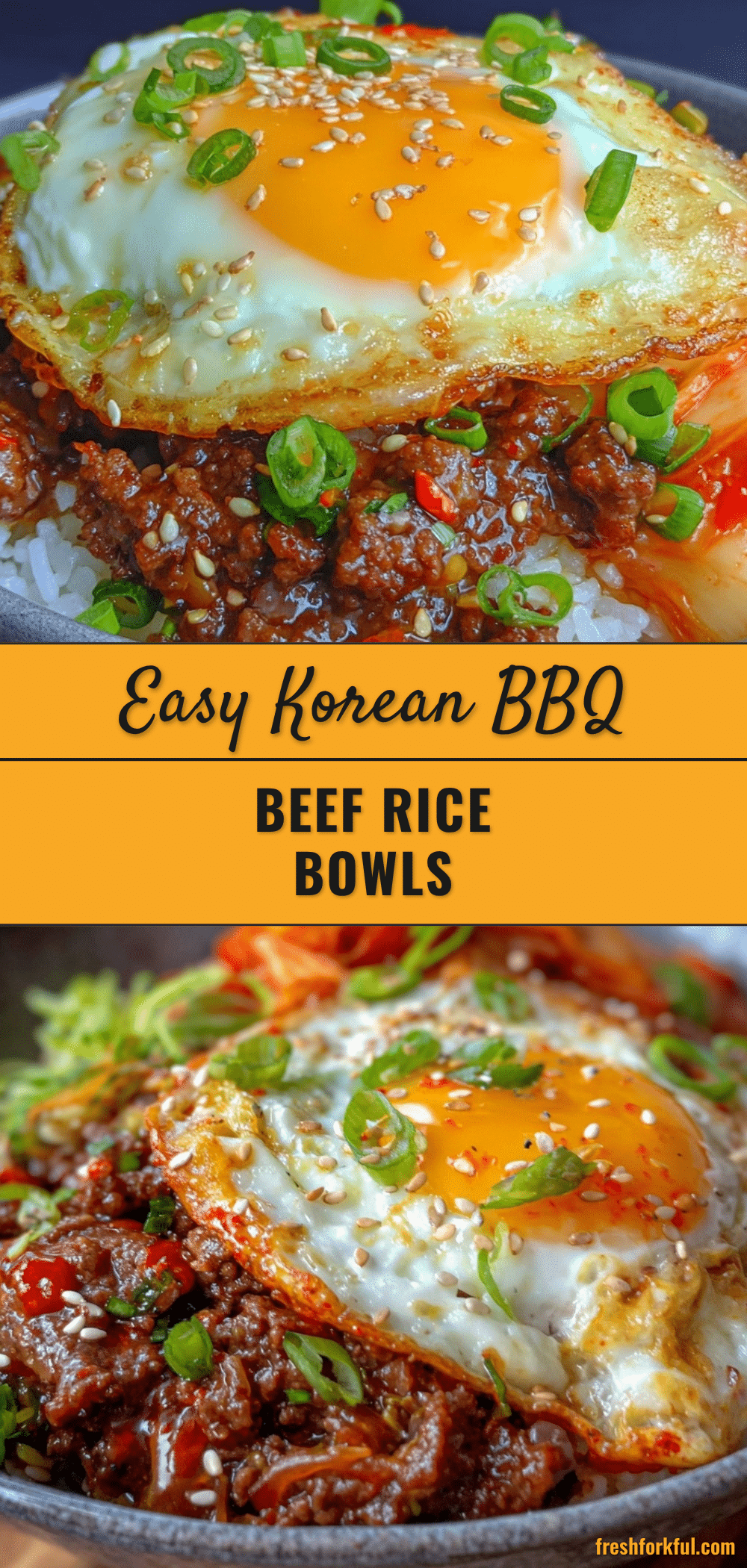Korean BBQ ground beef rice bowls recipe