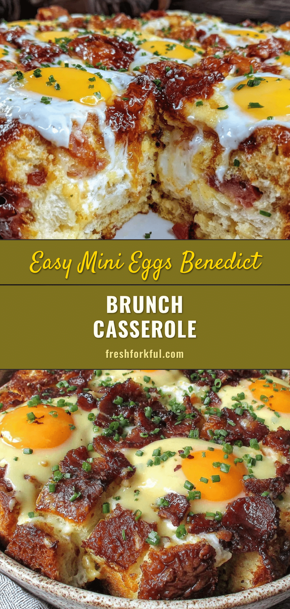 mini eggs benedict brunch casserole recipe