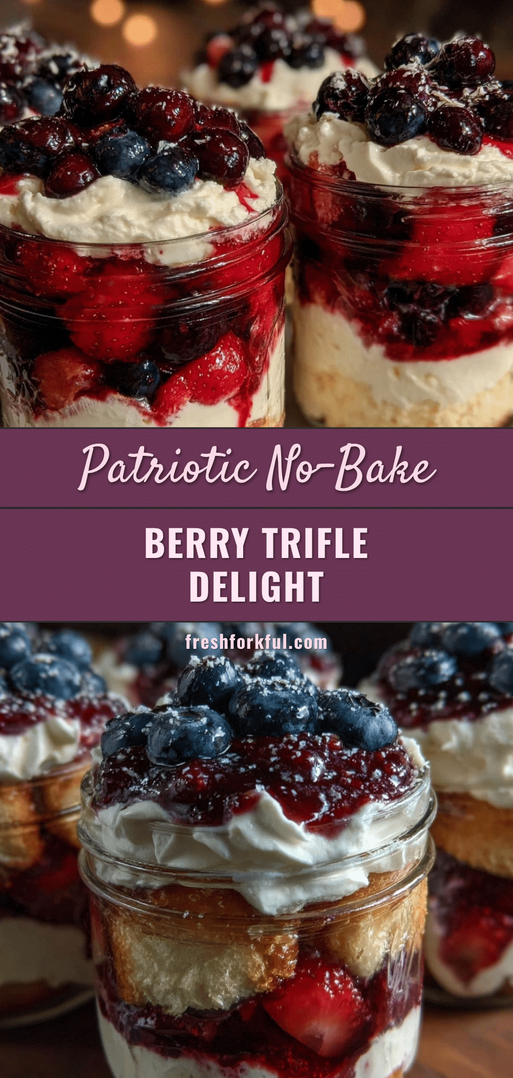 no bake mason jar berry trifle recipe