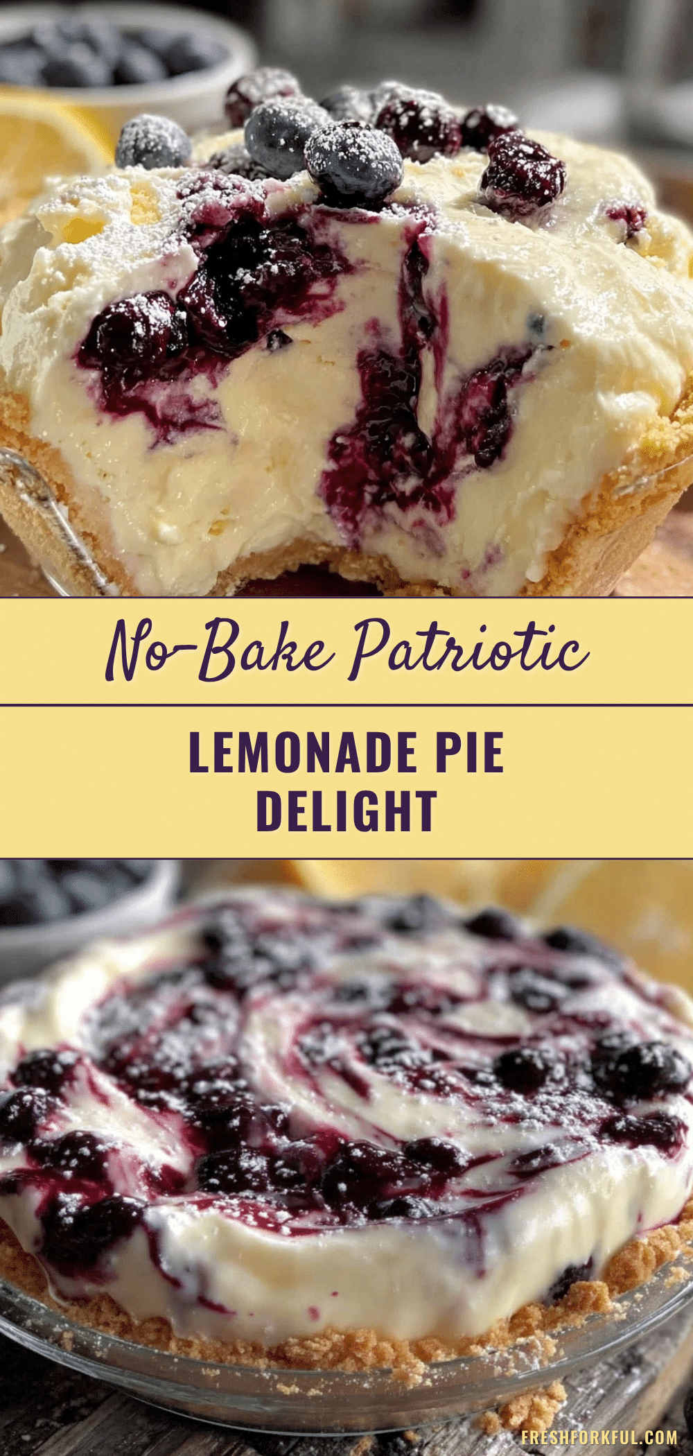no-bake patriotic frozen lemonade pie recipe