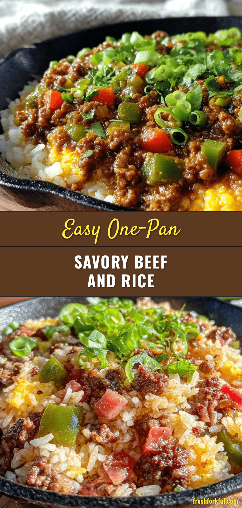 one-pan ground beef and rice skillet recipe