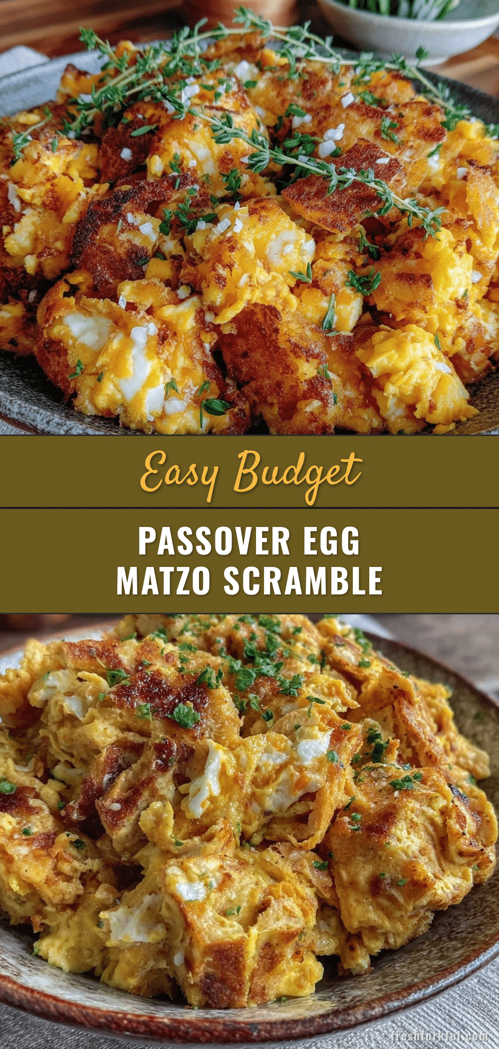 Passover egg and matzo scramble recipe