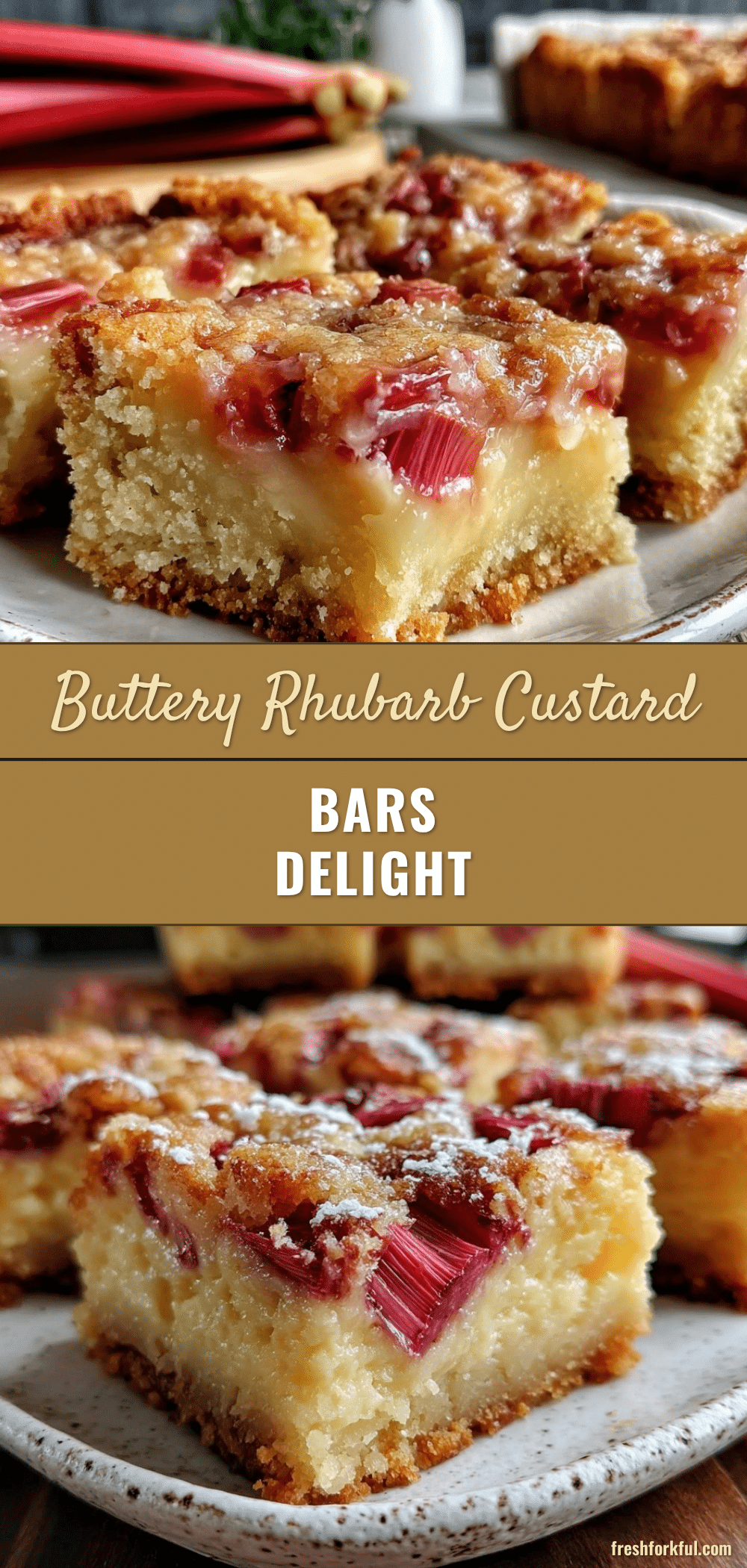 rhubarb custard bars recipe
