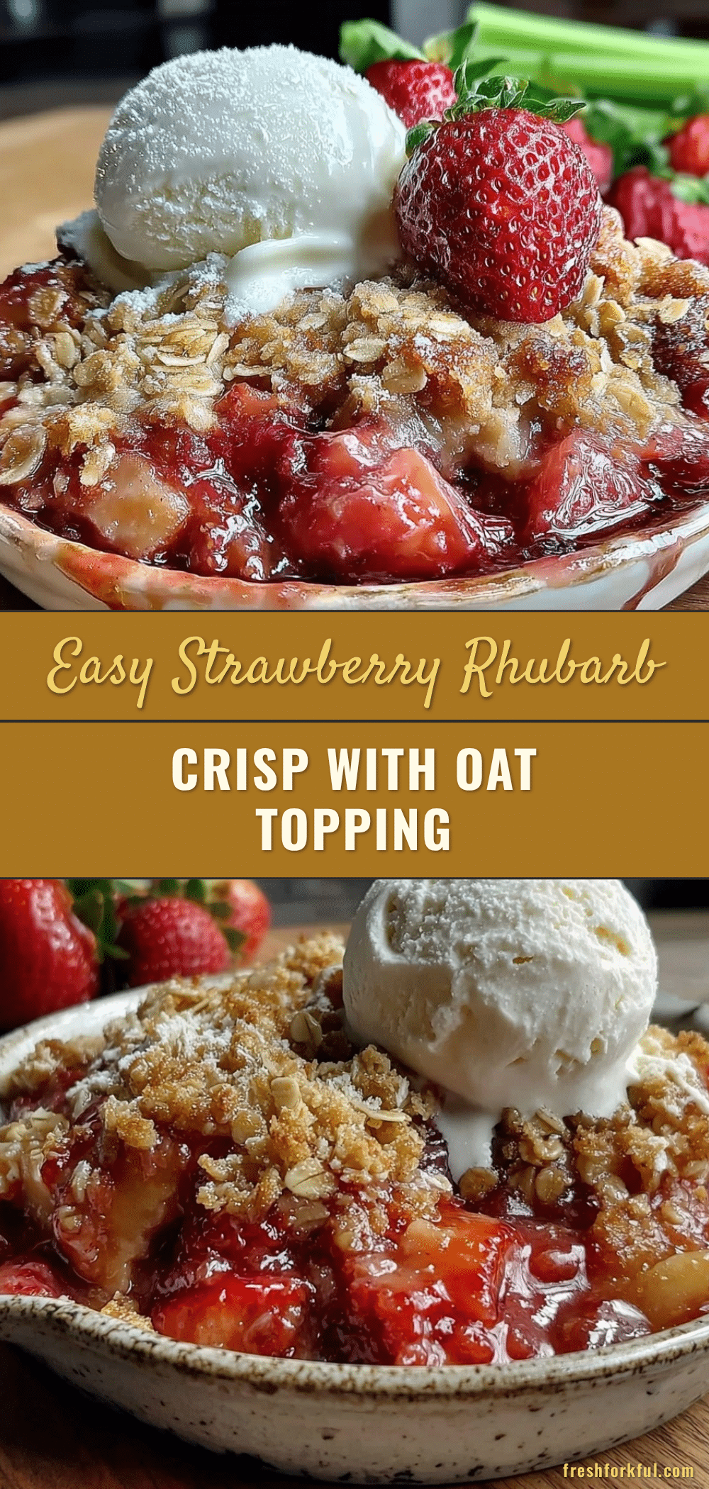 strawberry rhubarb crisp recipe