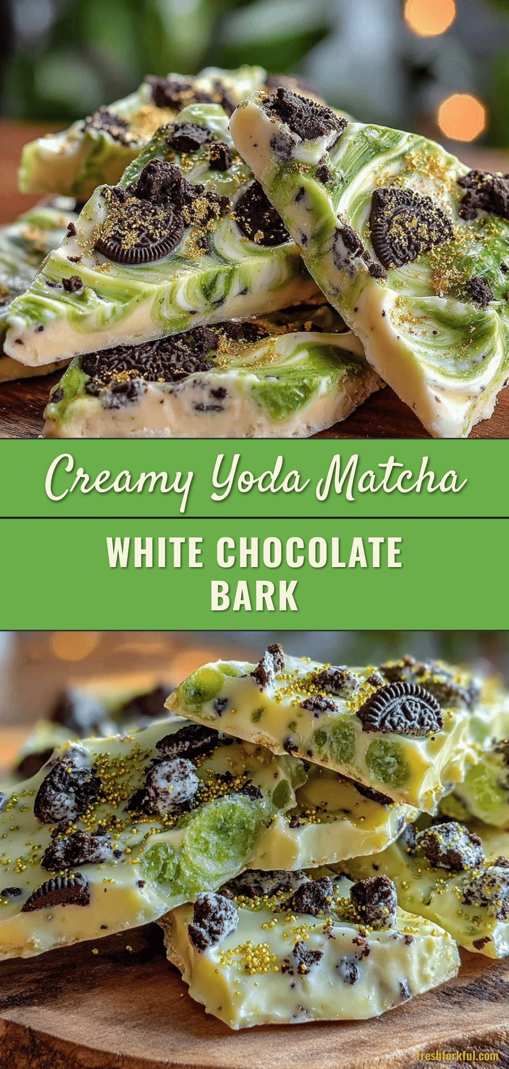 Yoda Matcha White Chocolate Bark recipe