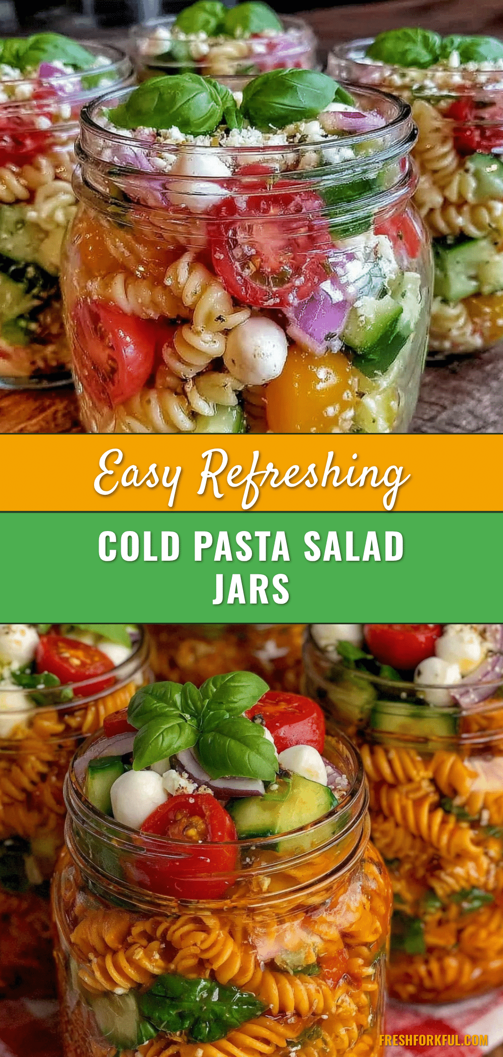 cold pasta salad jars recipe