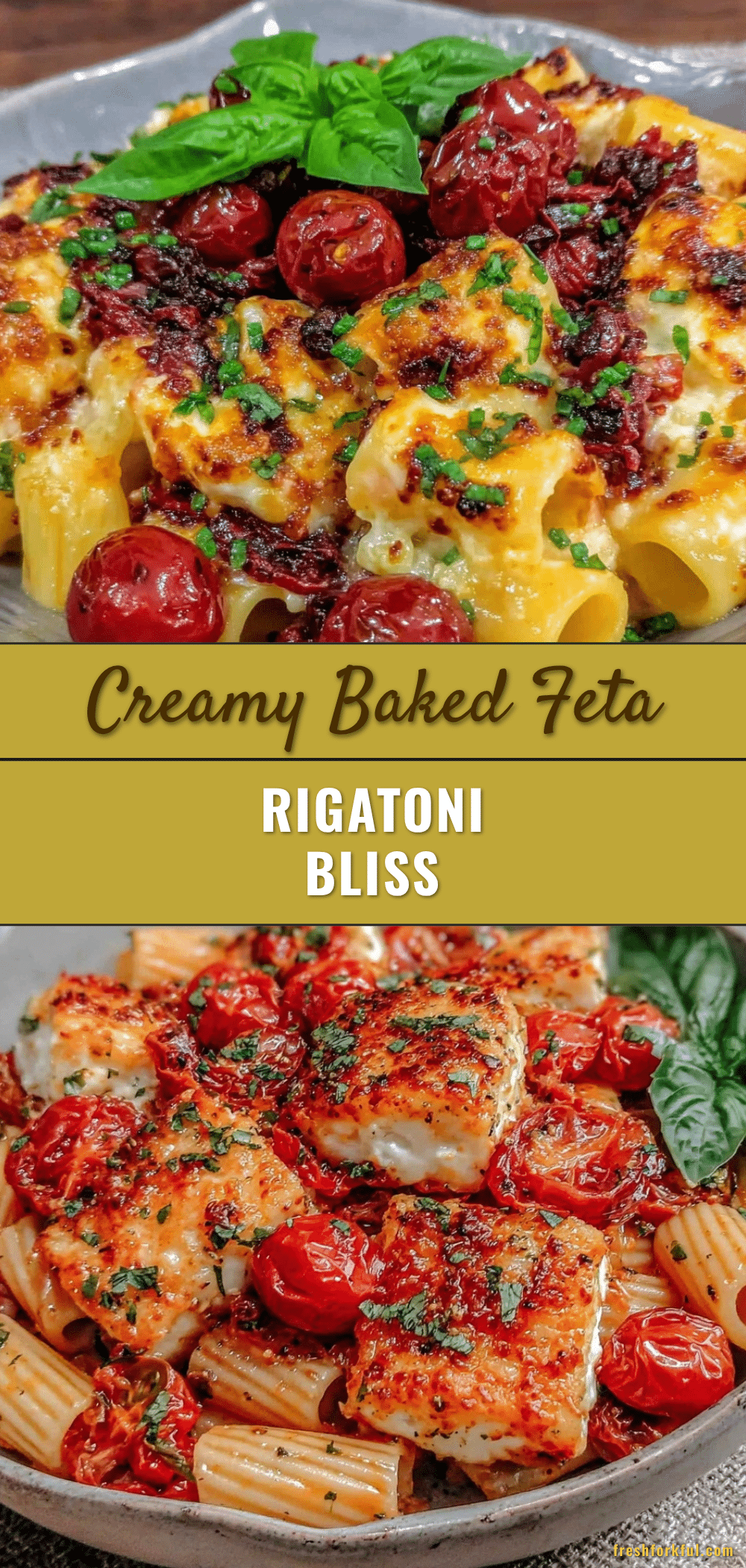 creamy baked feta rigatoni recipe