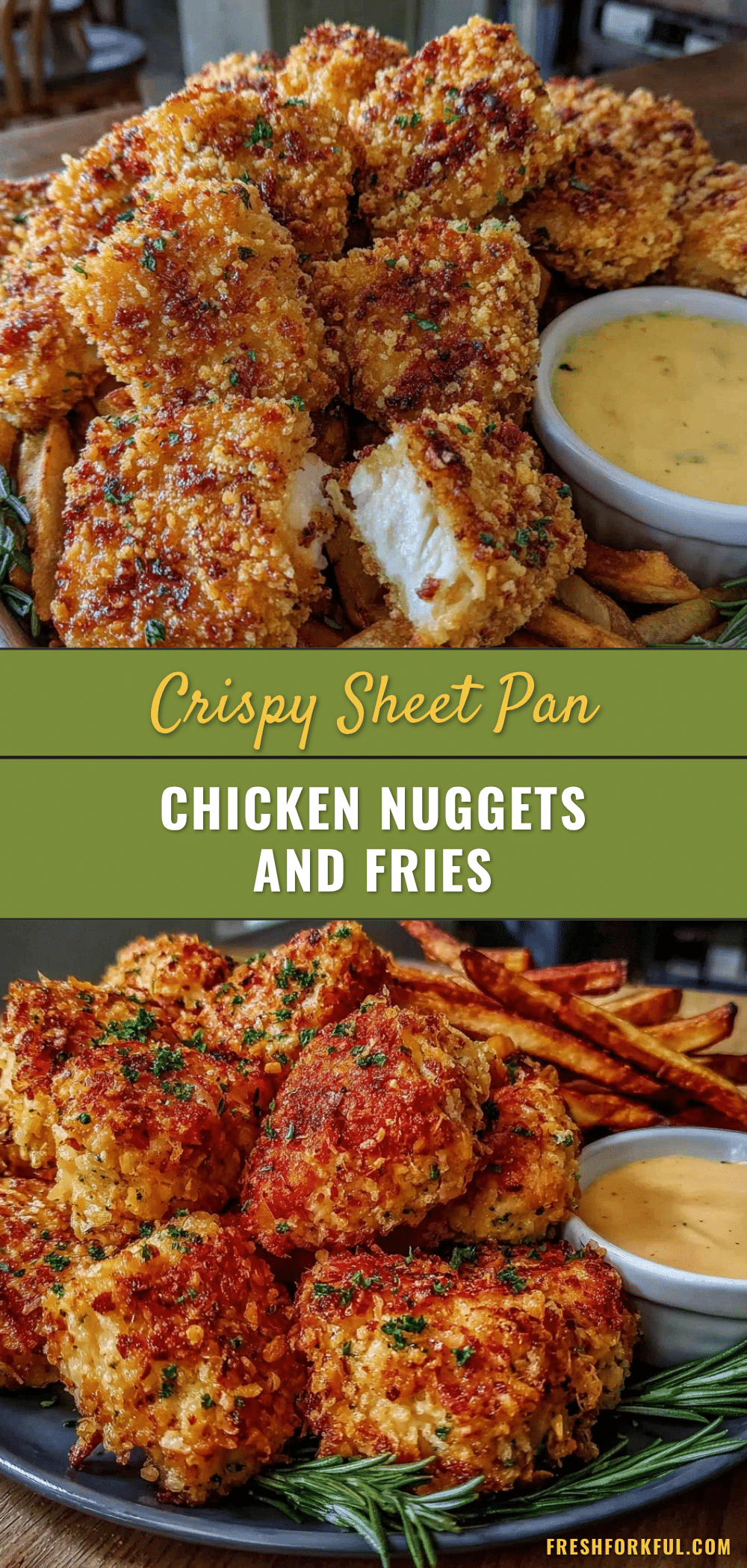 crispy sheet pan chicken nuggets and fries recipe