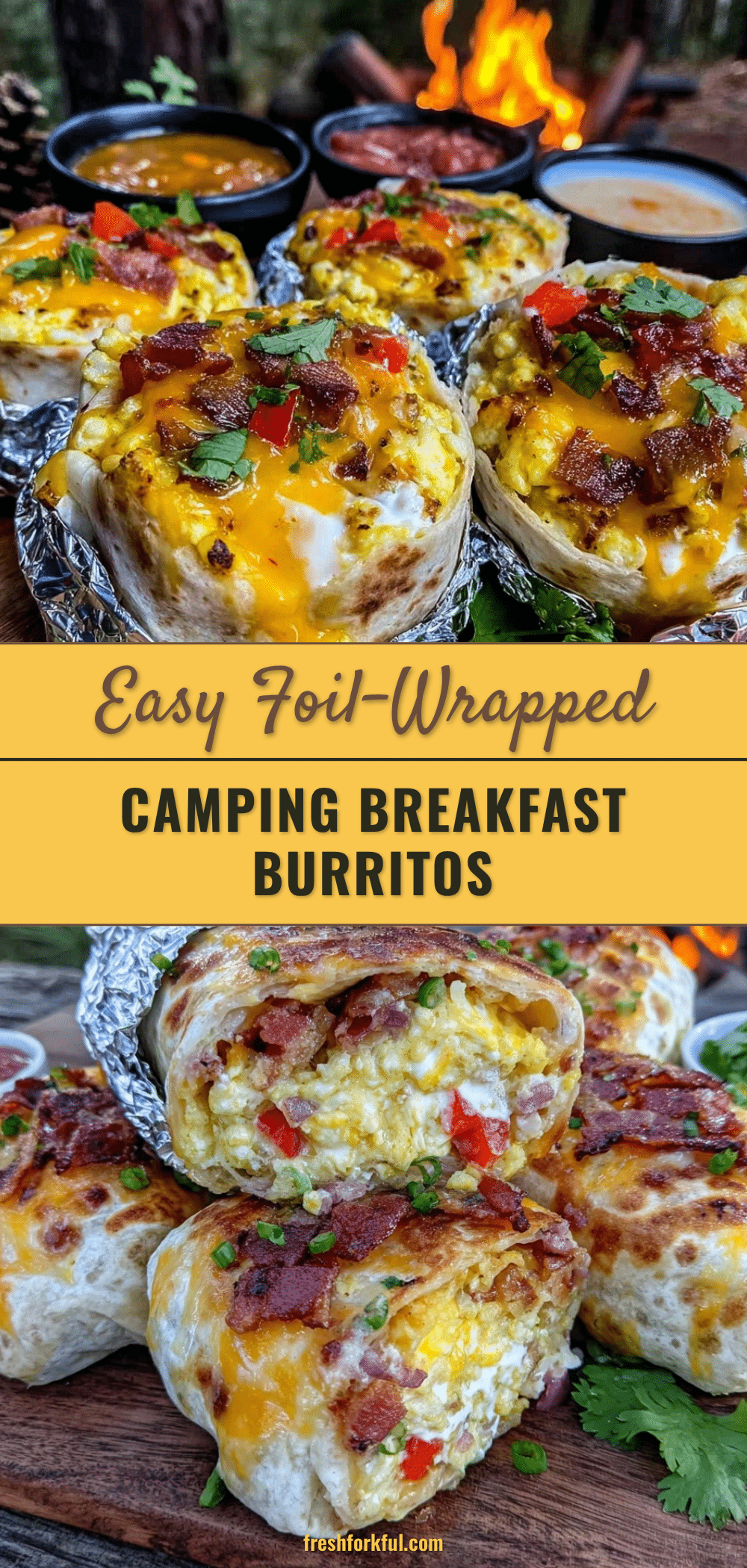 foil-wrapped camping breakfast burritos recipe