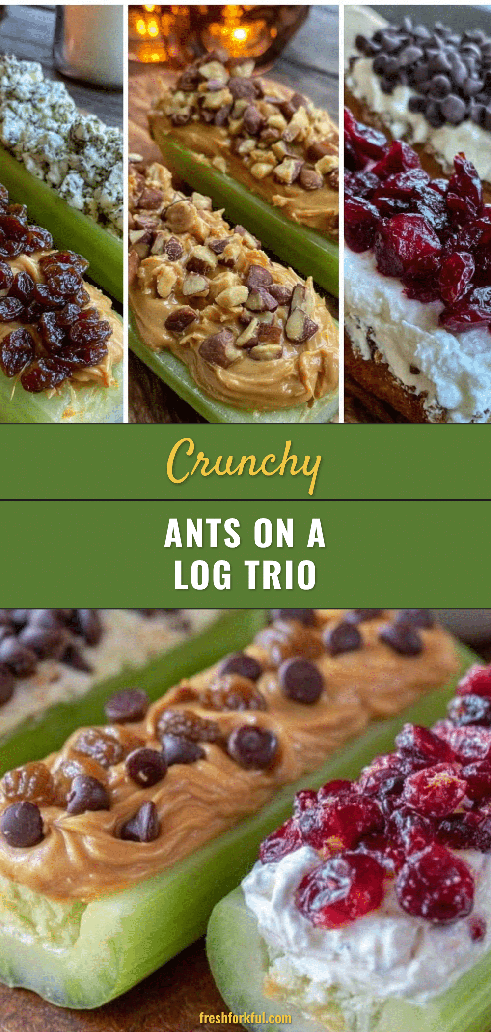 fresh ants on a log trio recipe