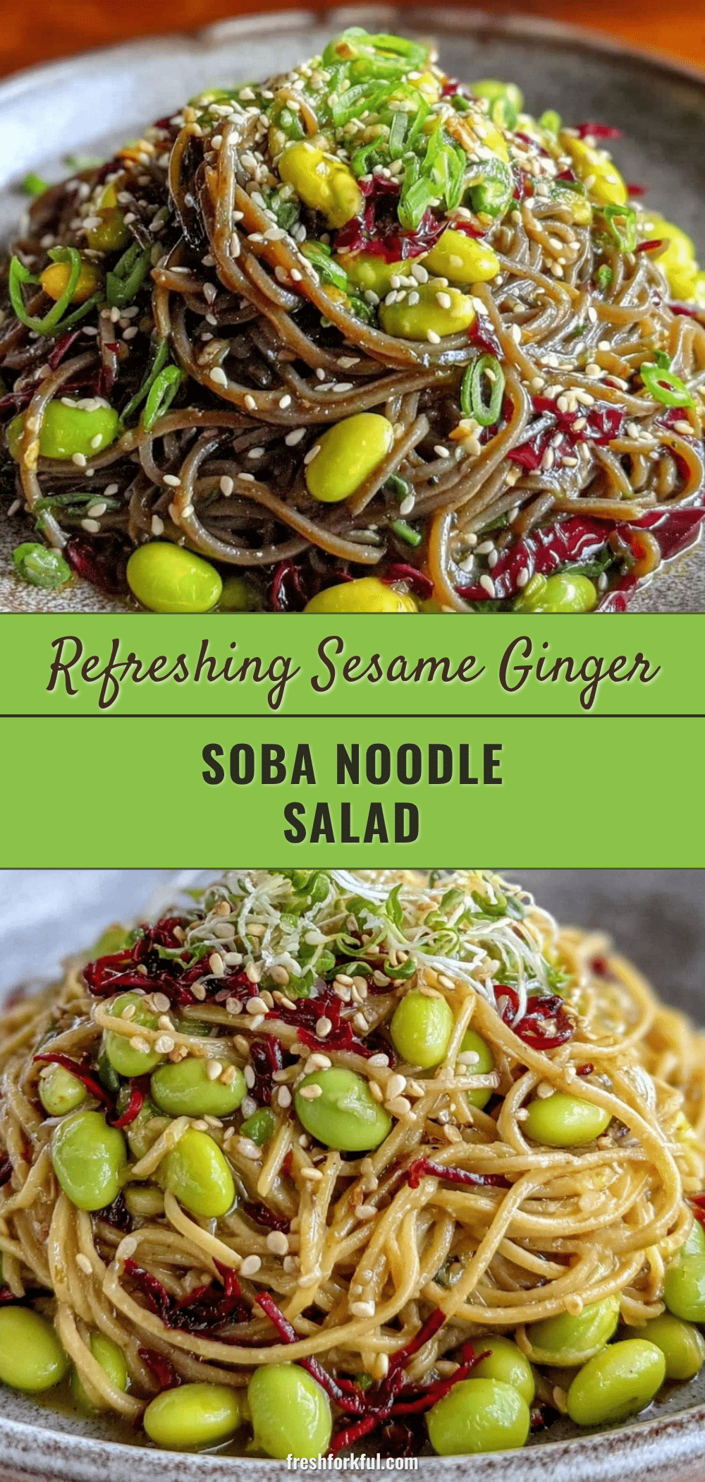 fresh cold sesame ginger soba noodle salad recipe