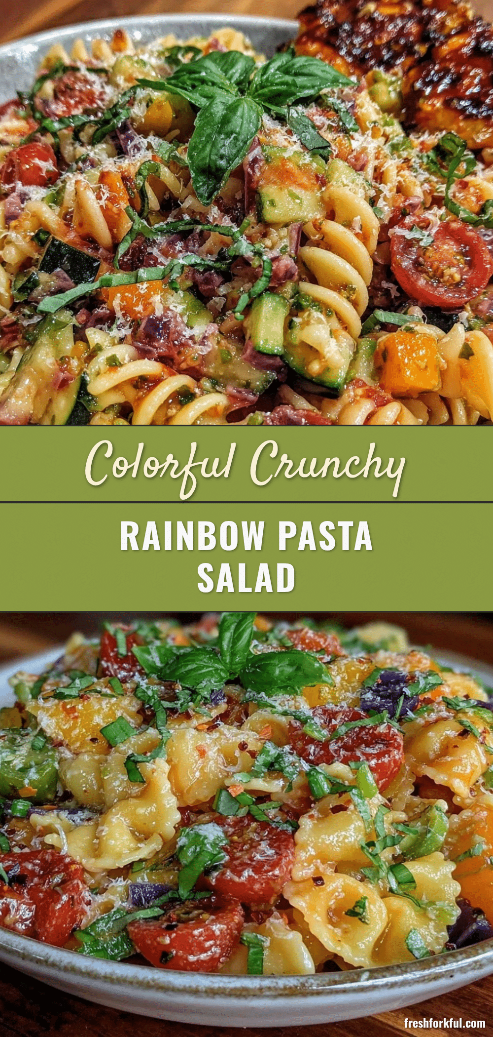 fresh rainbow pasta salad recipe