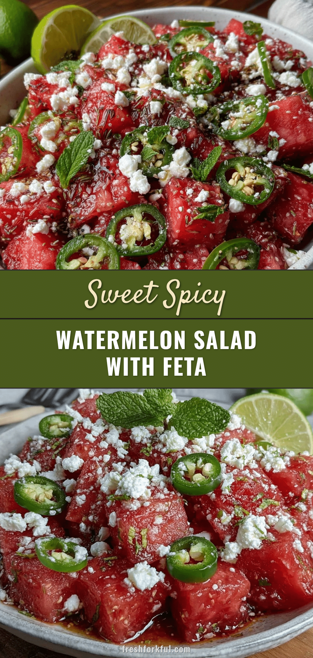 fresh sweet and spicy watermelon salad recipe