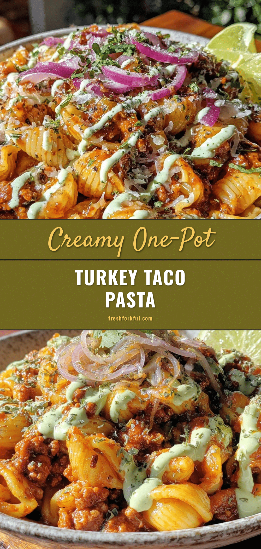 one-pot ground turkey taco pasta recipe