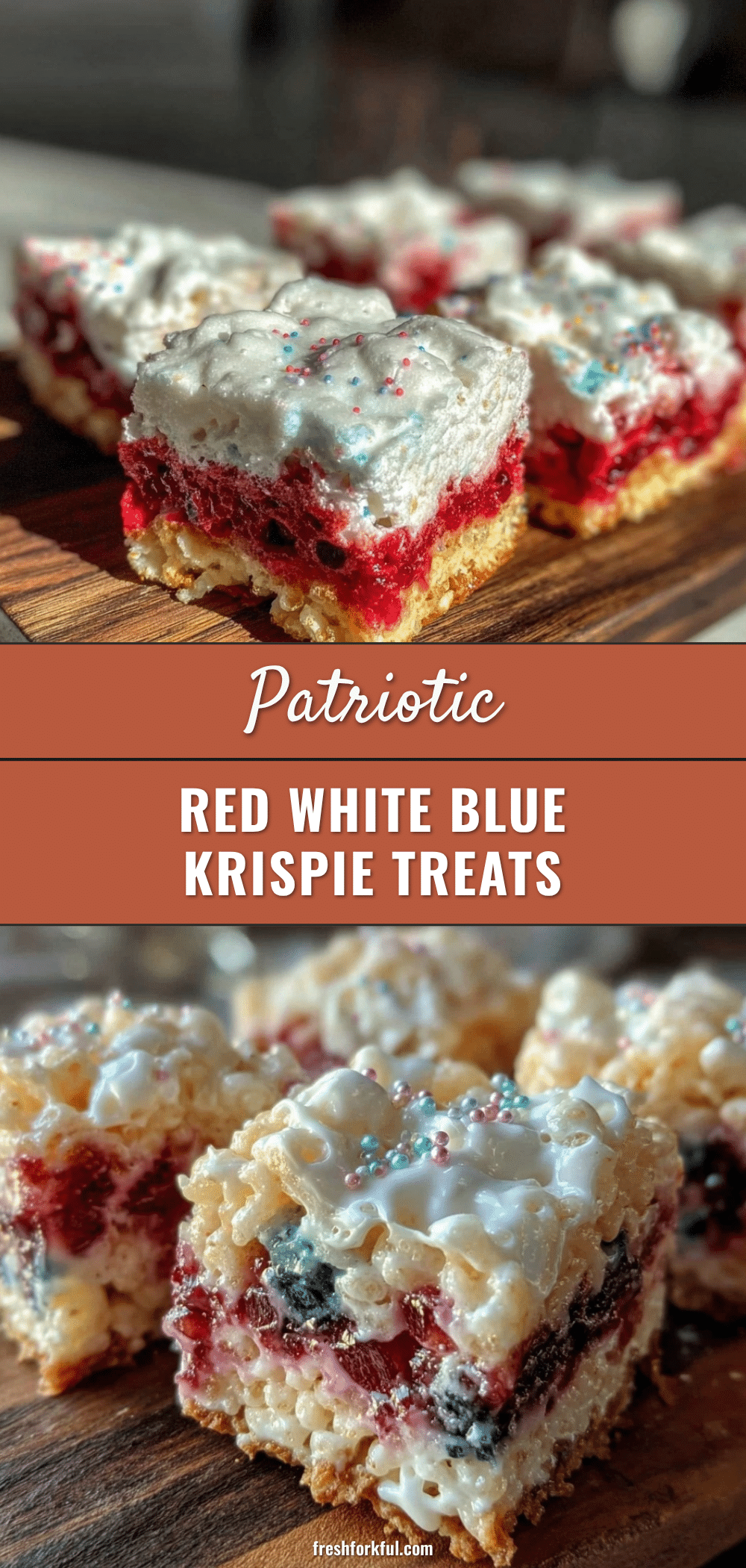 Red White Blue Rice Krispie Treats recipe