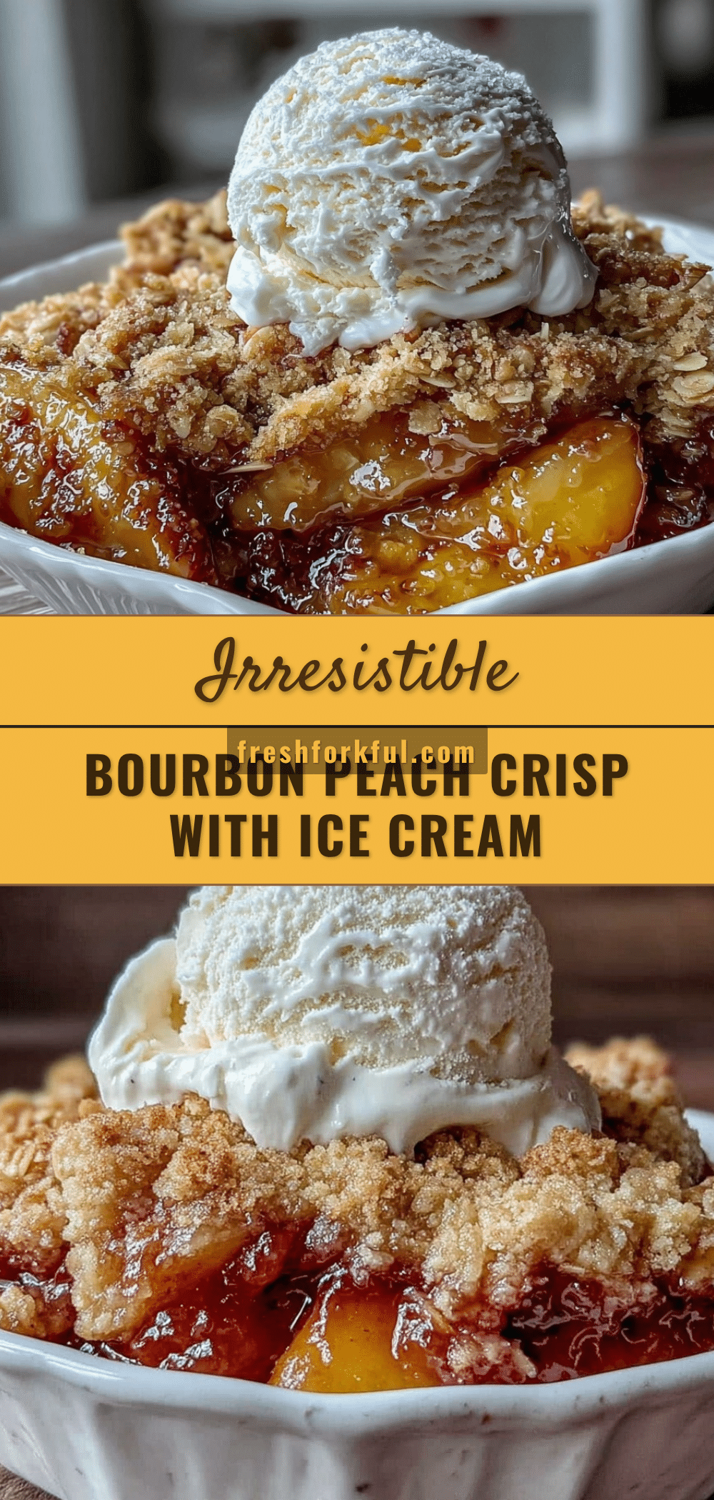 bourbon peach crisp recipe