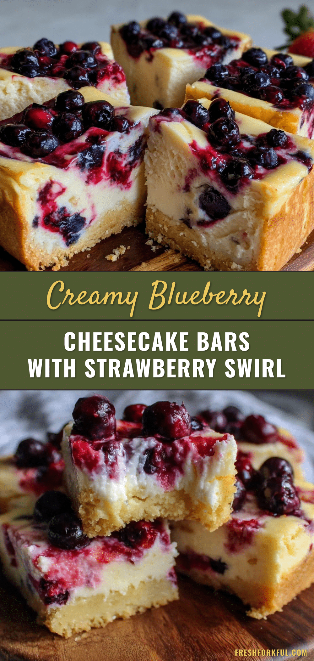 creamy blueberry cheesecake bars recipe