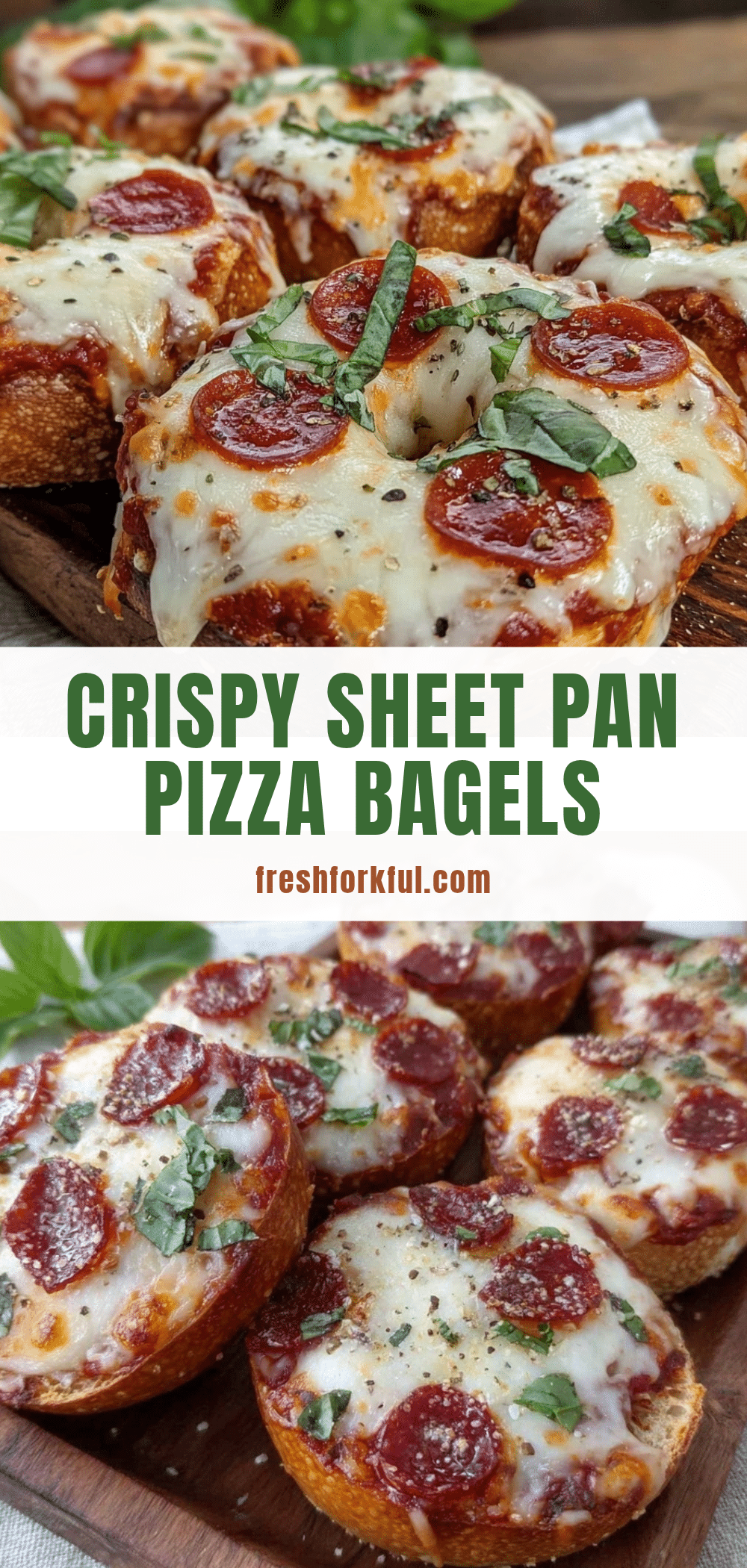 crispy sheet pan pizza bagels recipe