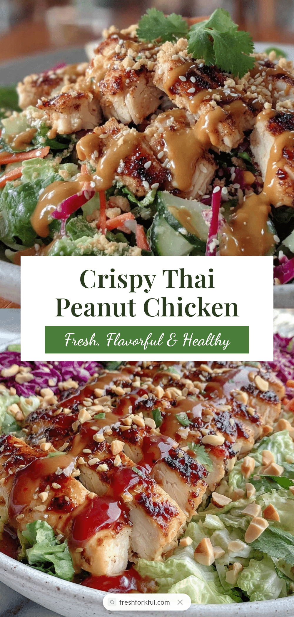 crispy thai peanut chicken salad recipe