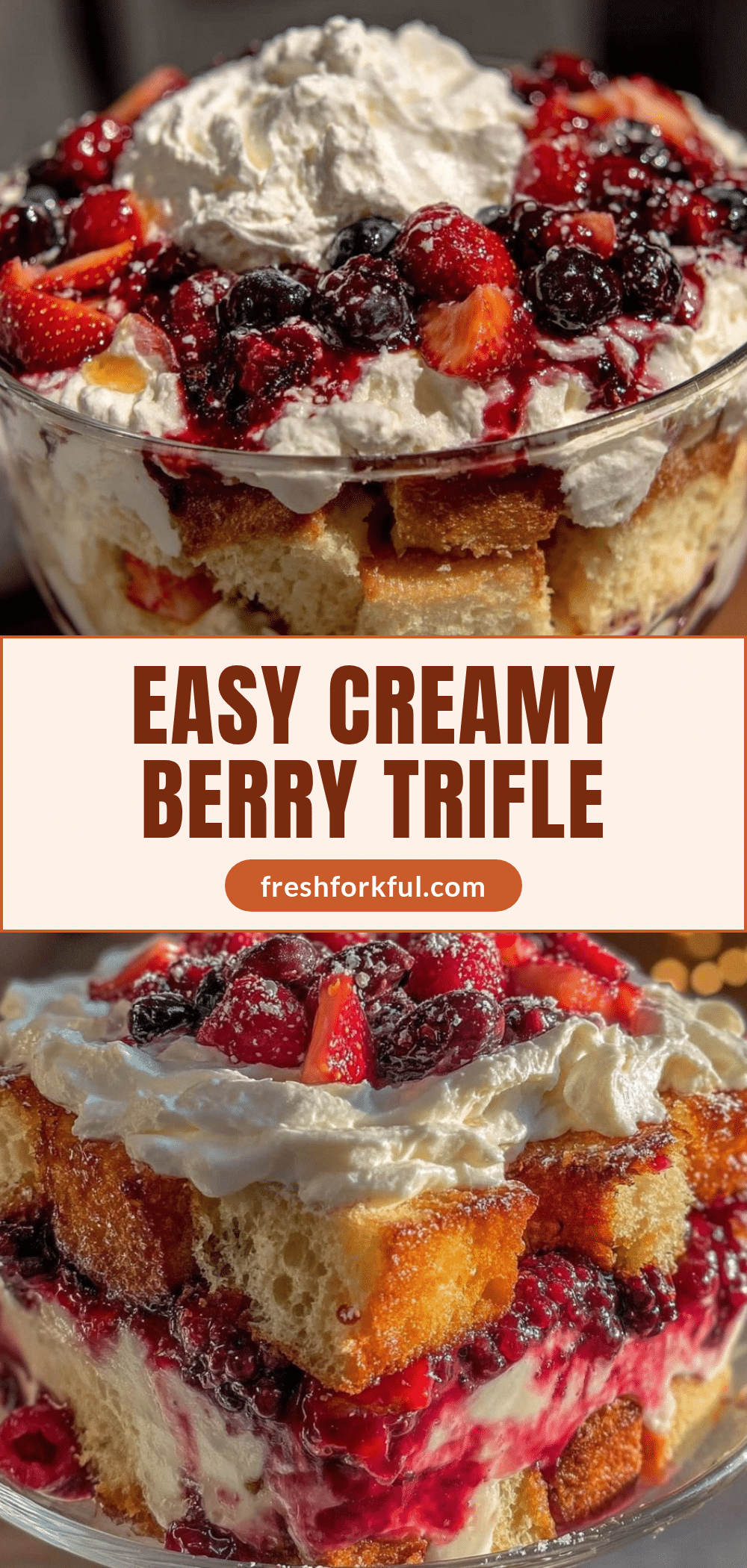 Easy Creamy Berry Trifle recipe