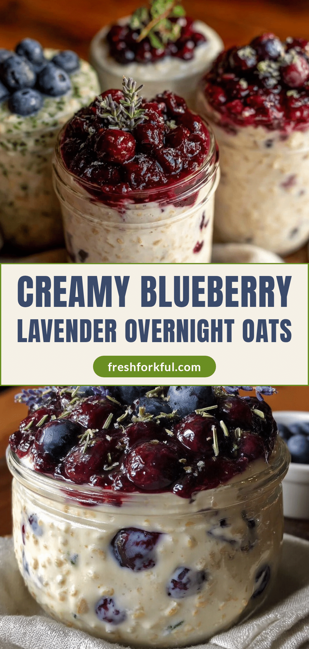 fresh blueberry lavender overnight oats recipe