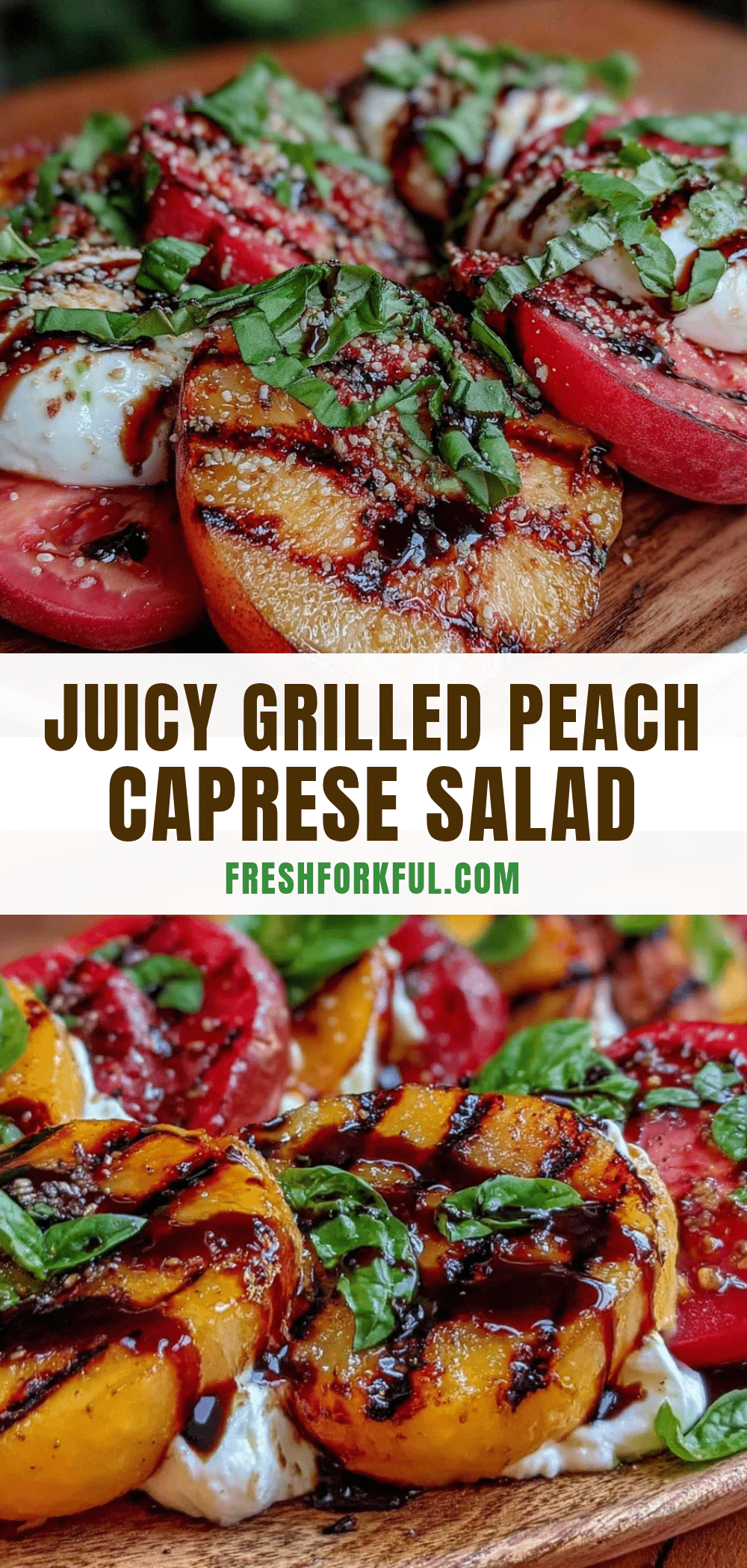Fresh Grilled Peach Caprese Salad recipe
