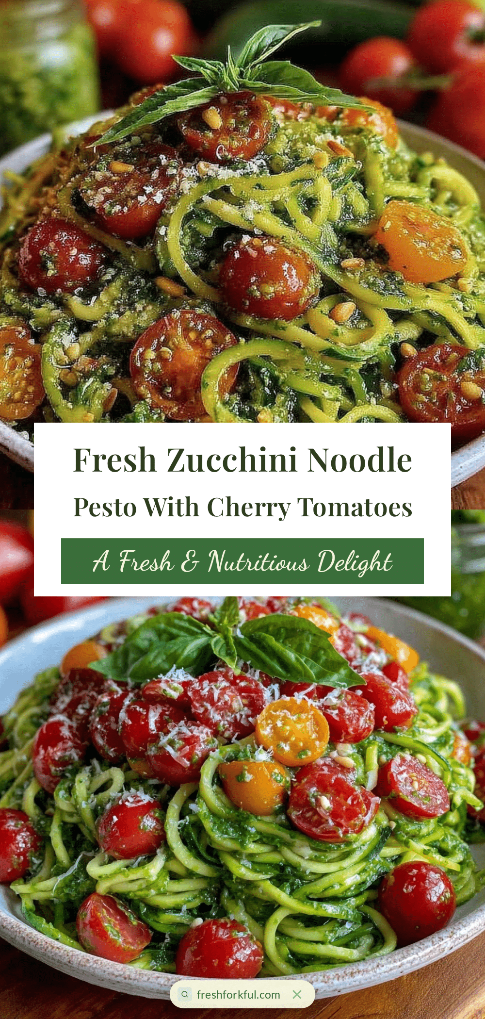 fresh zucchini noodle pesto recipe