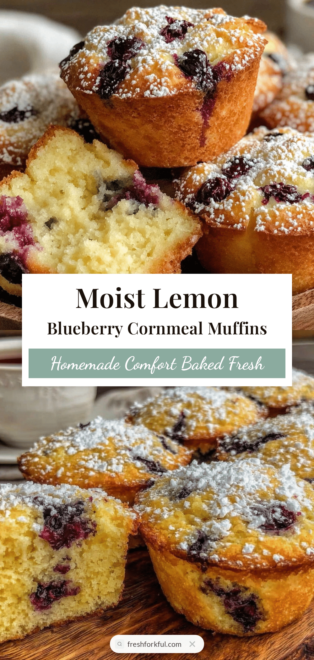 lemon blueberry cornmeal muffins recipe