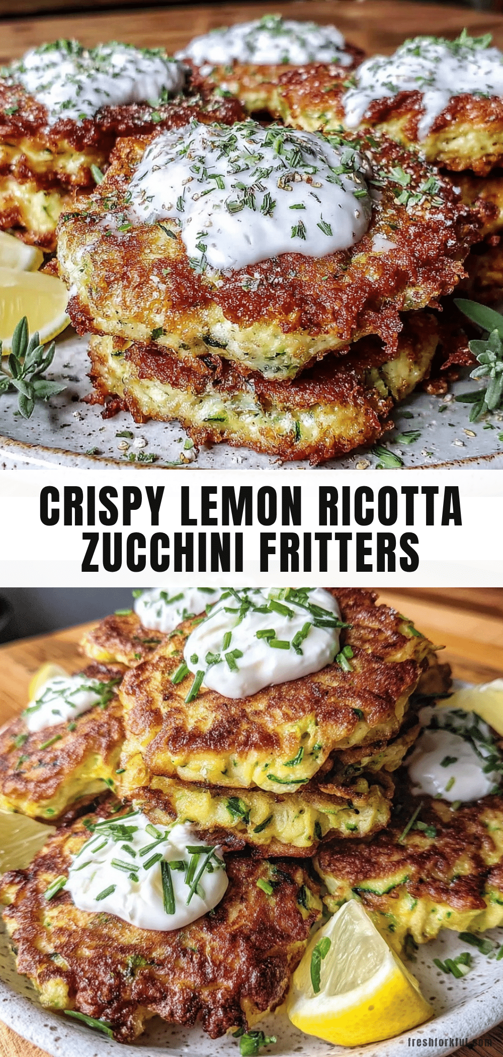 lemon ricotta zucchini fritters recipe