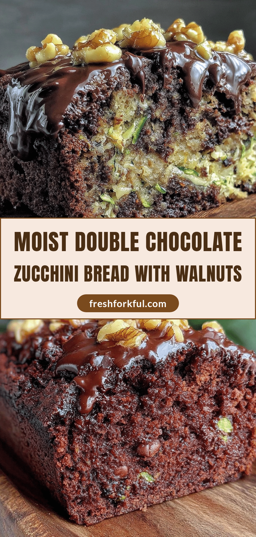 moist double chocolate zucchini bread recipe