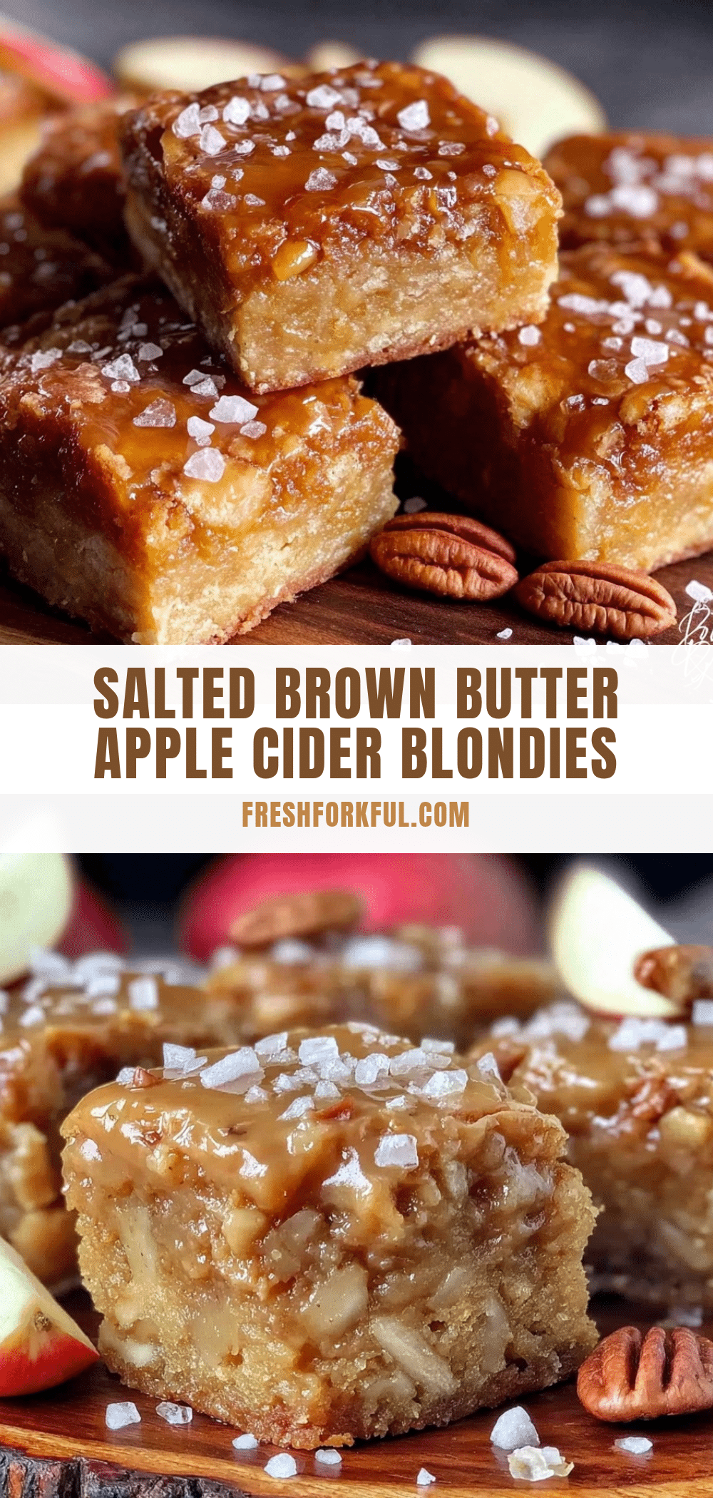 apple cider browned butter blondies recipe