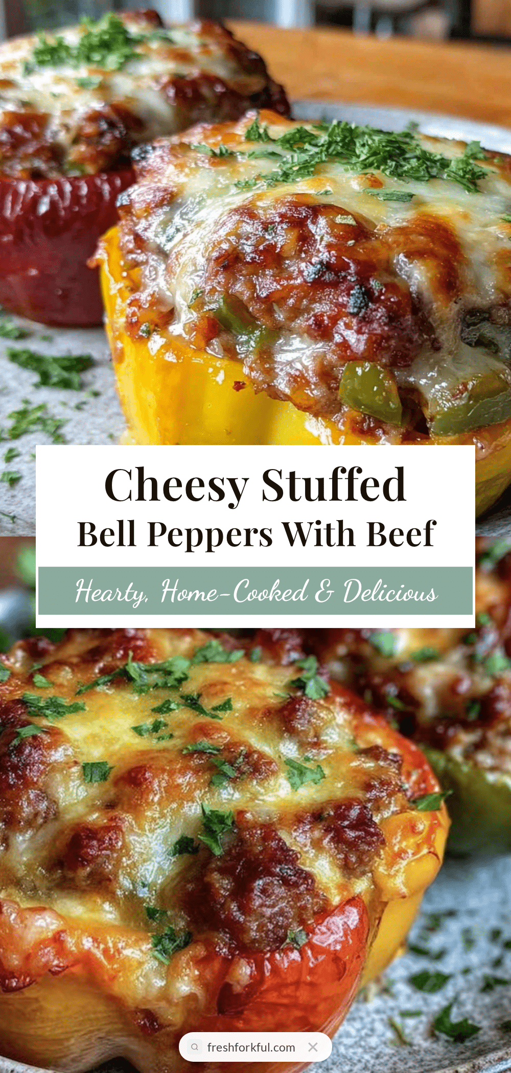 cheesy baked stuffed bell peppers recipe