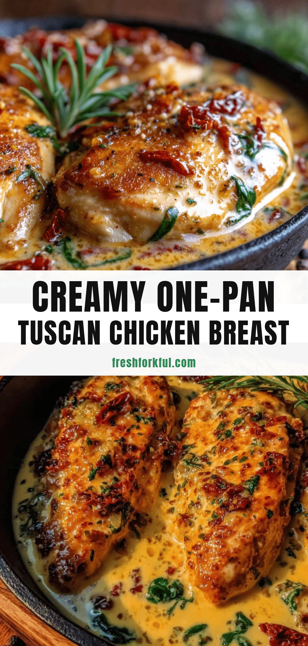 creamy one-pan tuscan chicken breast recipe