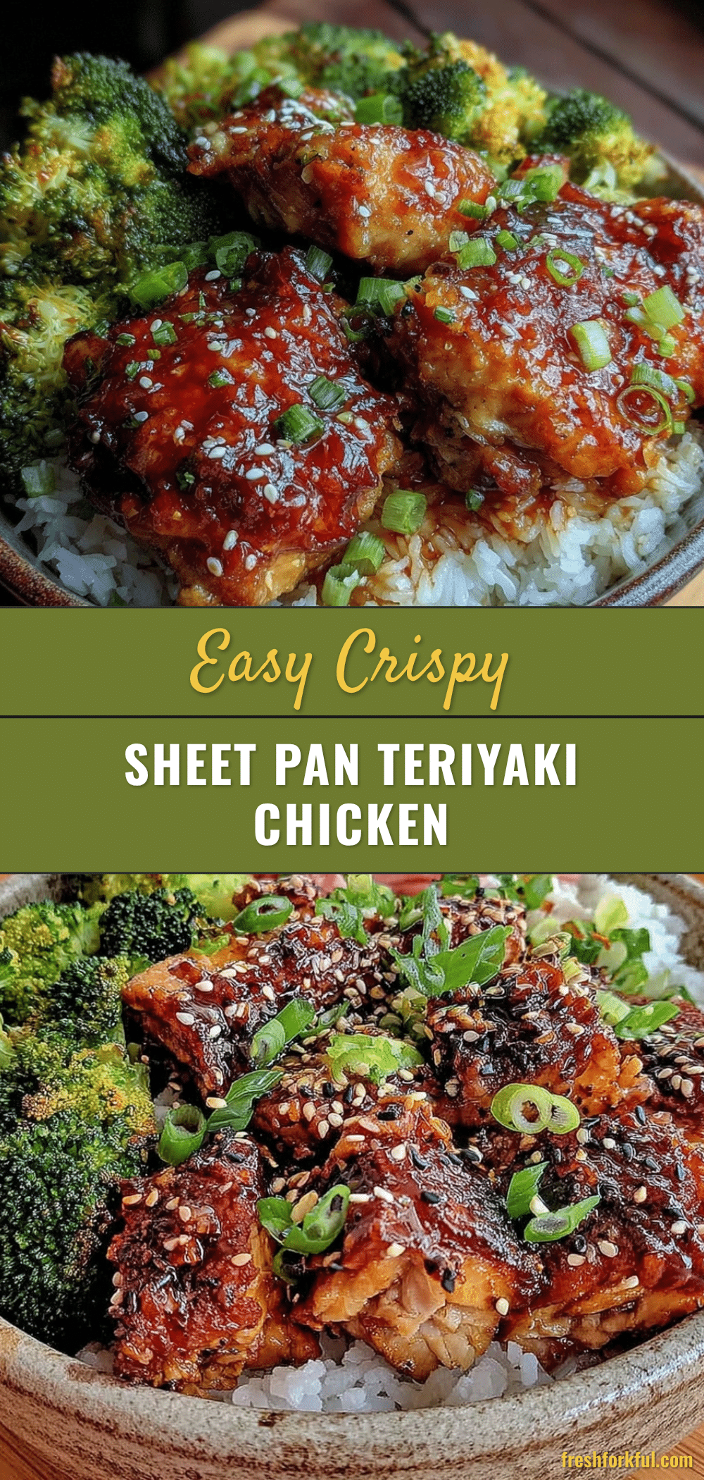 crispy sheet pan teriyaki chicken bowls recipe