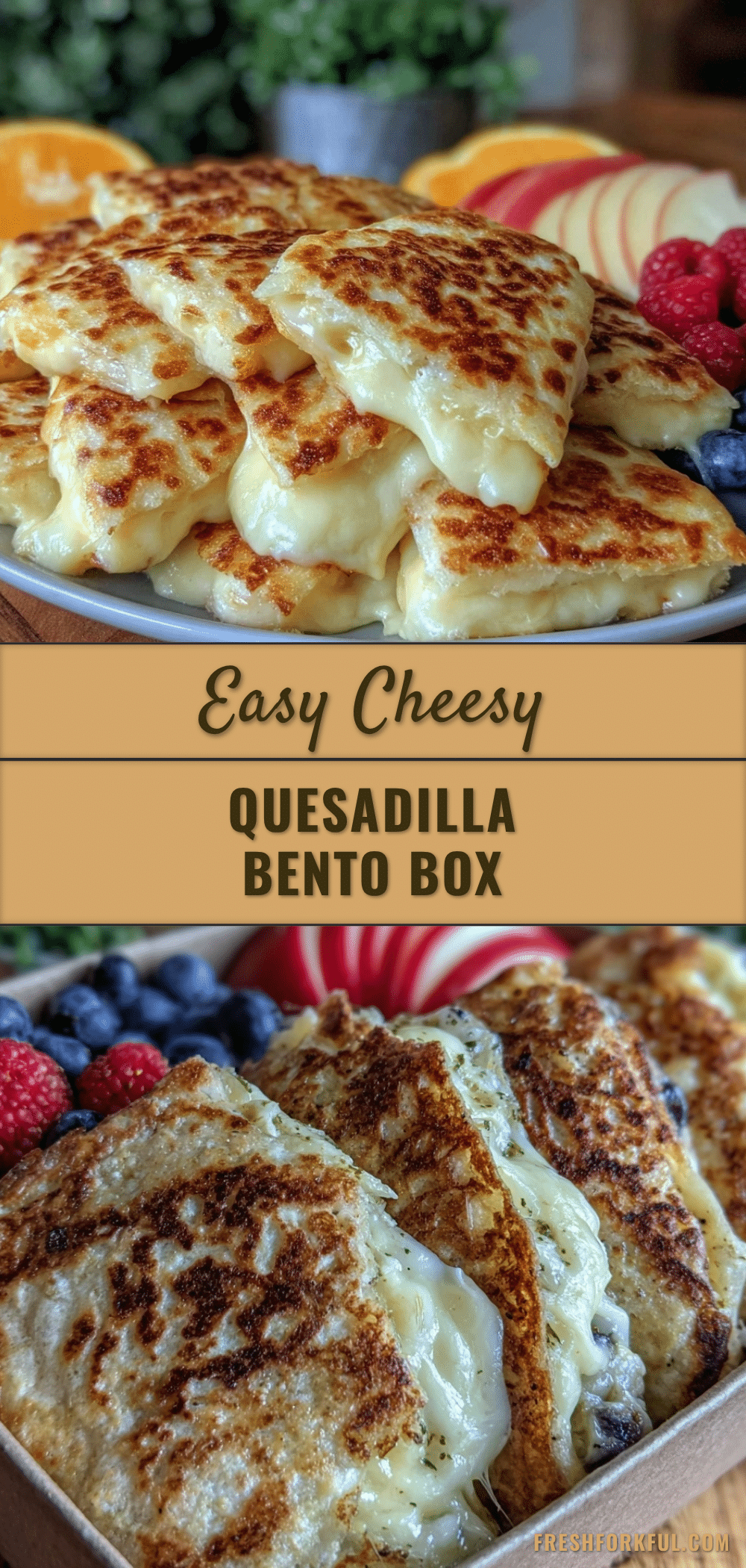 easy cheesy quesadilla bento box recipe