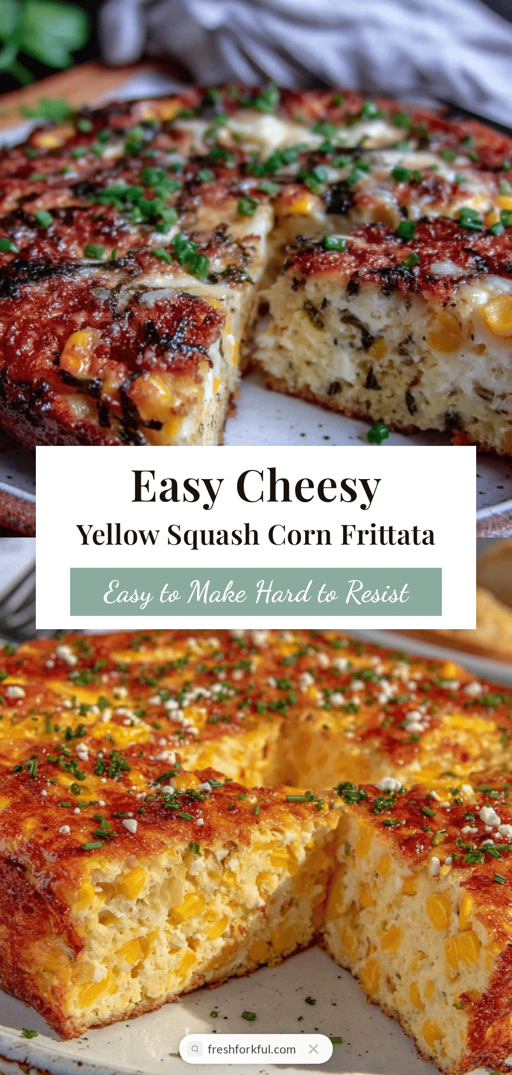 easy cheesy yellow squash and corn frittata recipe