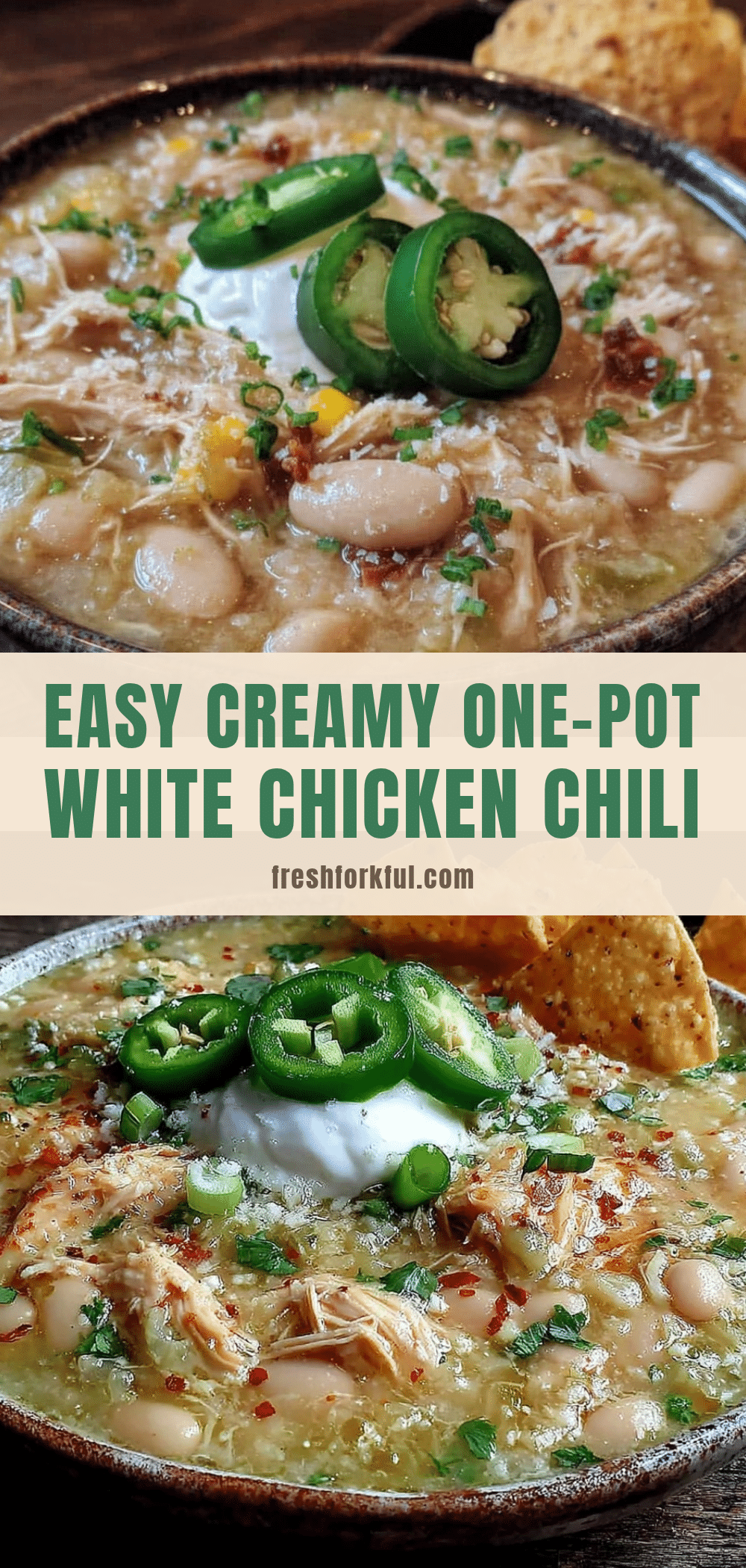 easy creamy one-pot white chicken chili recipe