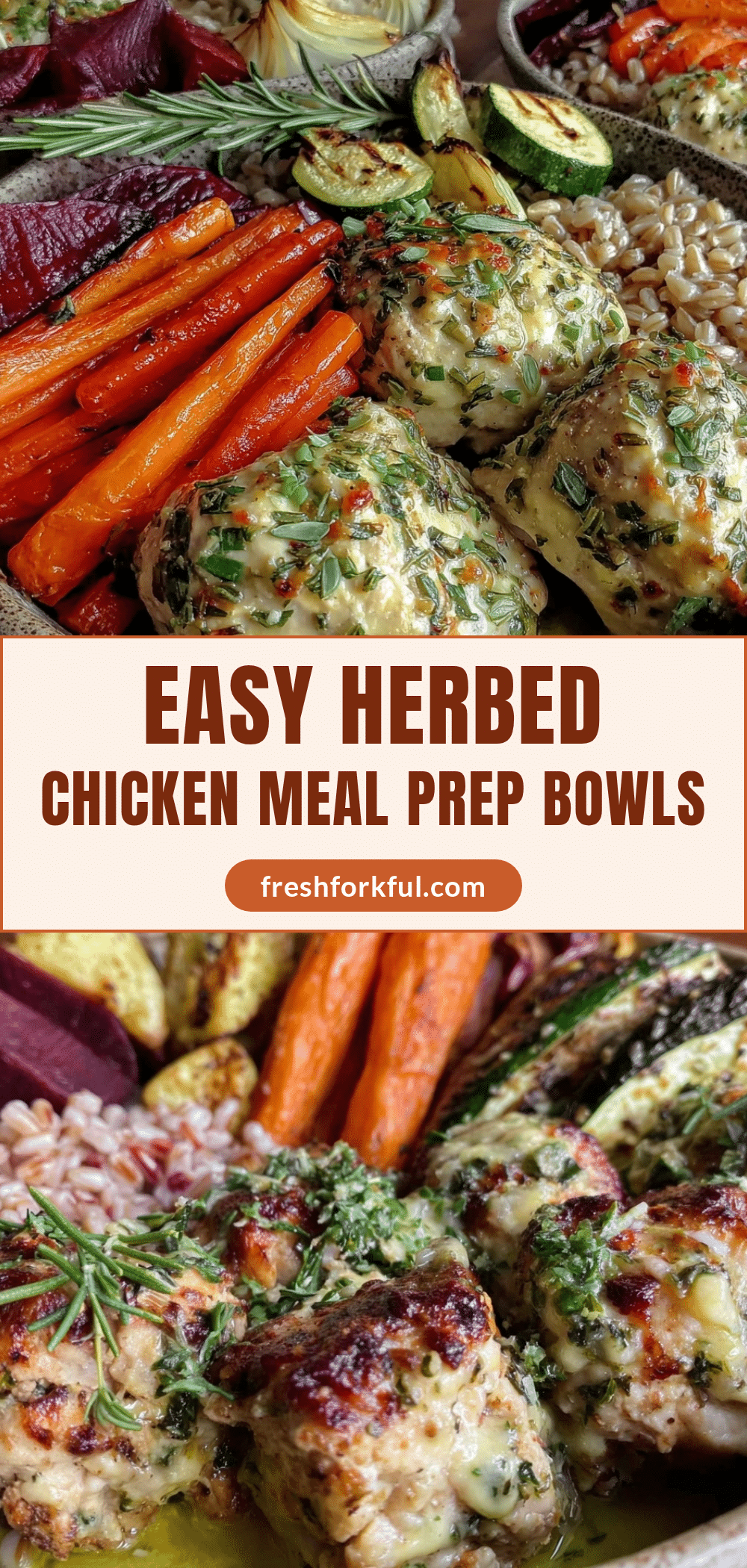 easy herbed chicken meal prep bowls recipe